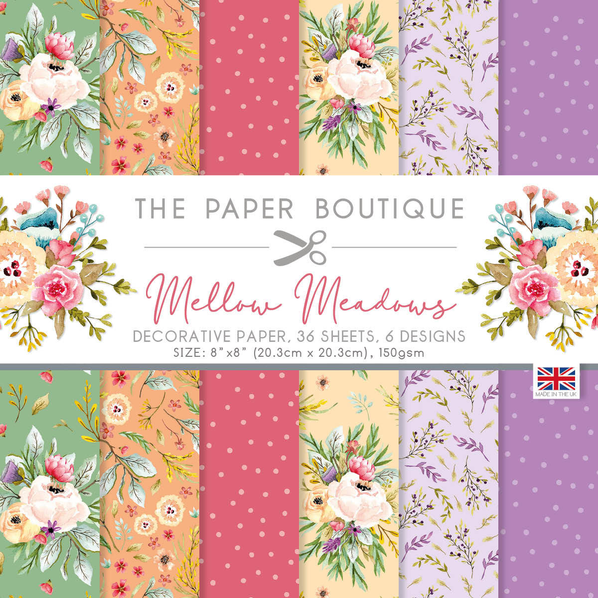 The Paper Boutique Mellow Meadows 8x8 Paper Pad