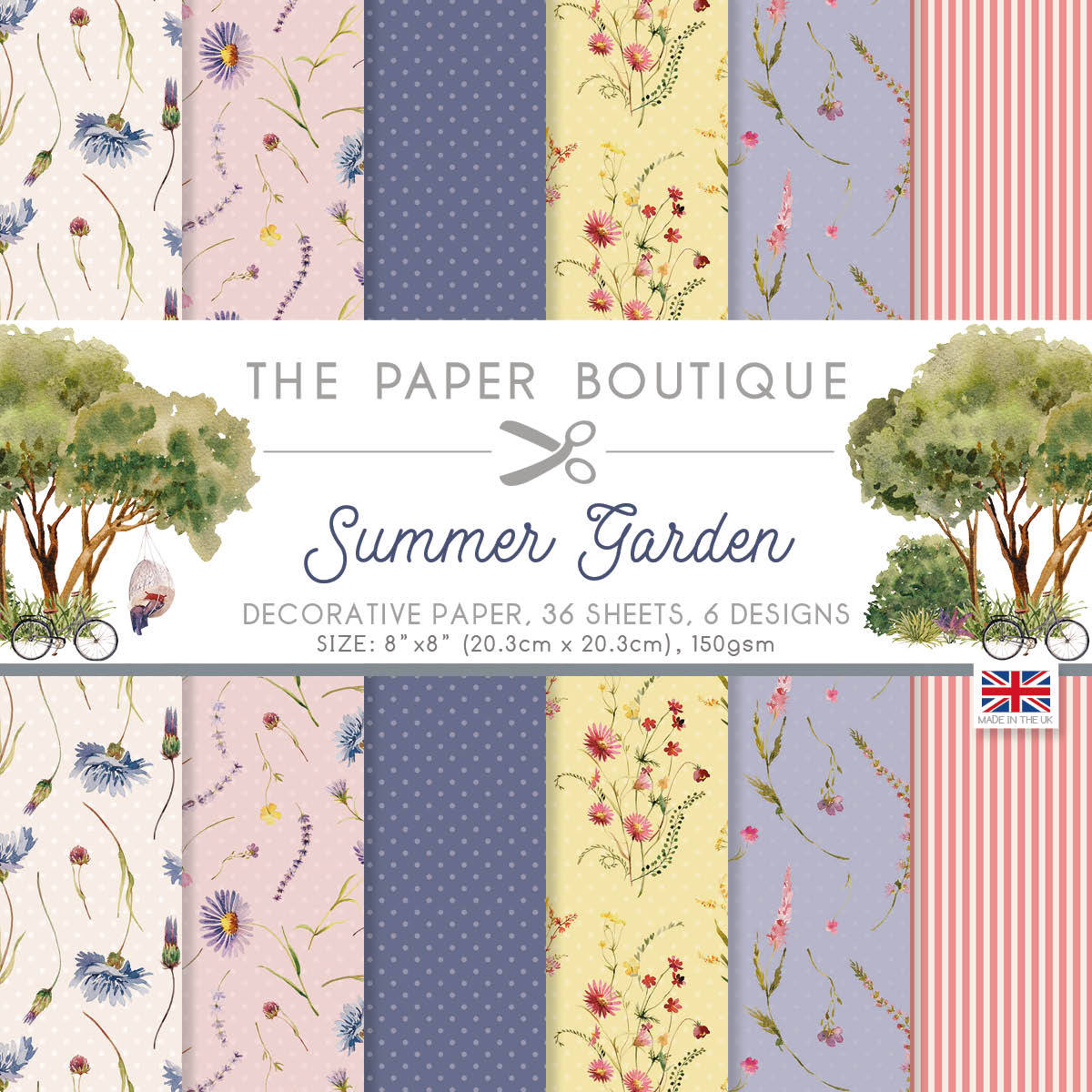 The Paper Boutique Summer Garden 8 in x 8 in Paper Pad