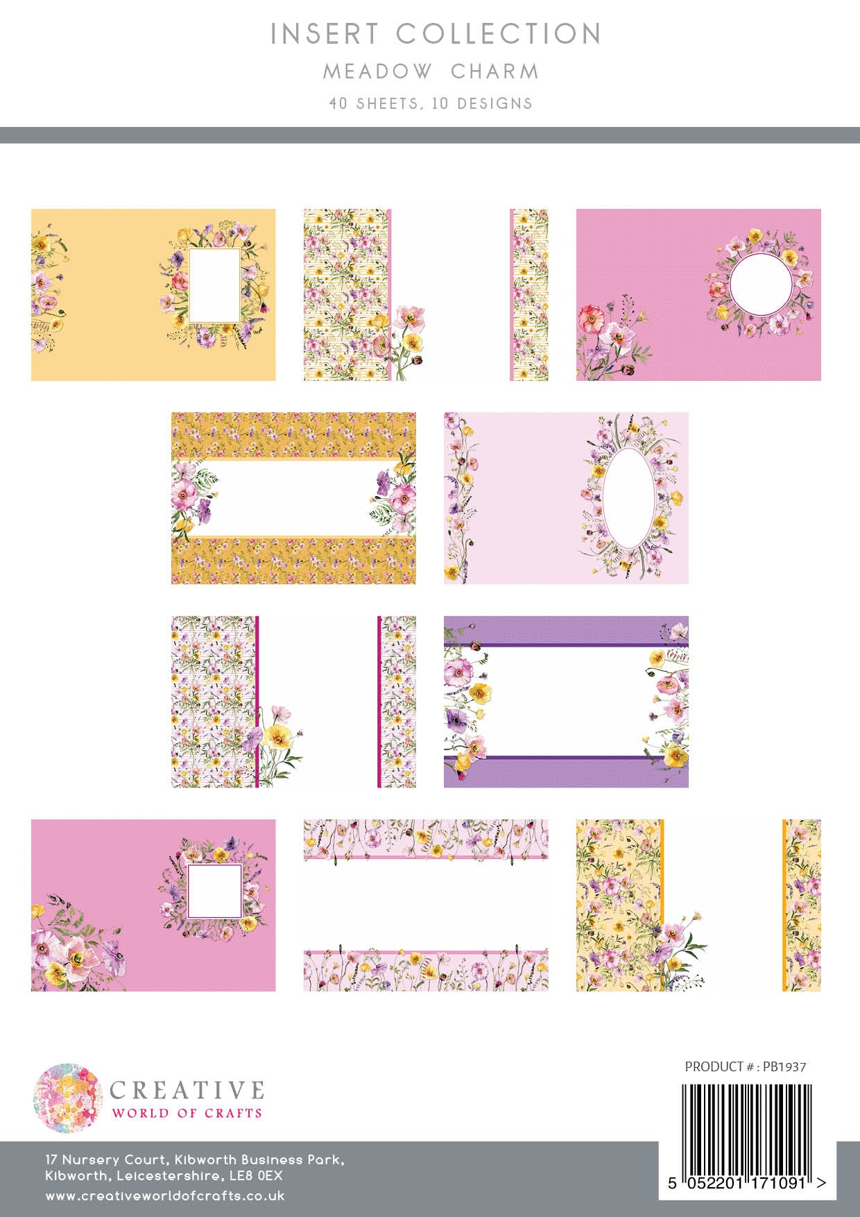 The Paper Boutique Meadow Charm Insert Collection