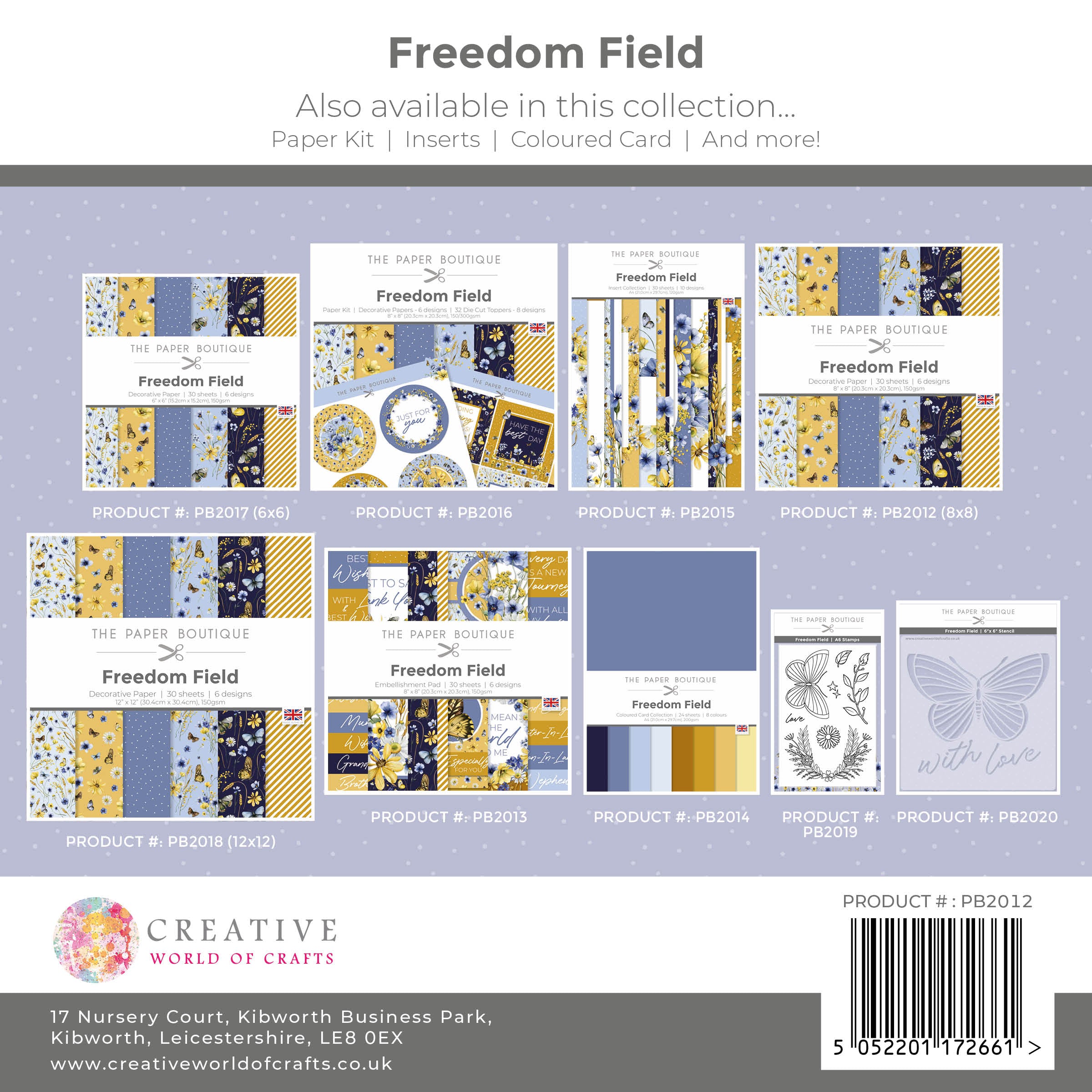 The Paper Boutique Freedom Field 8 in x 8 in Paper Pad