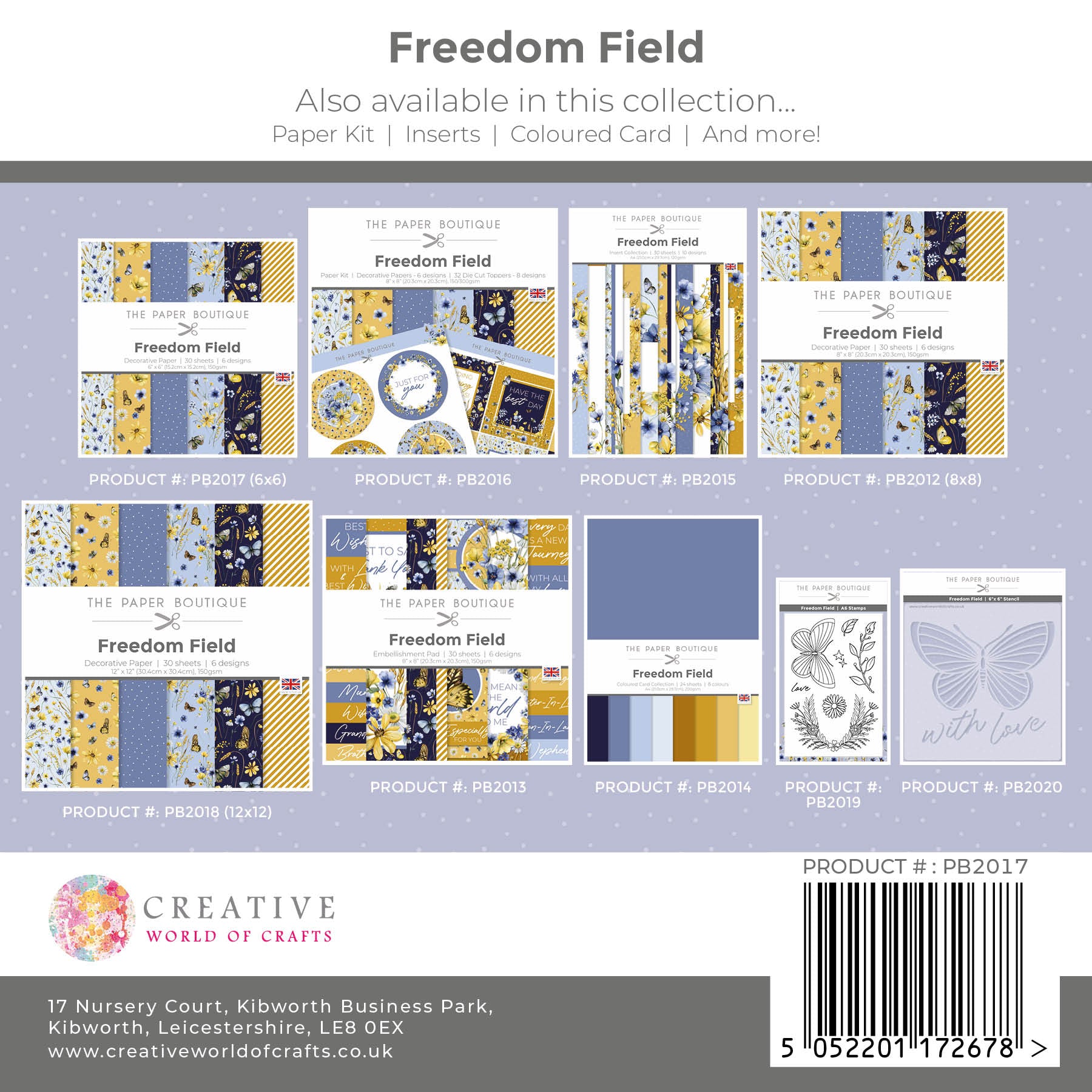 The Paper Boutique Freedom Field 6 in x 6 in Paper Pad
