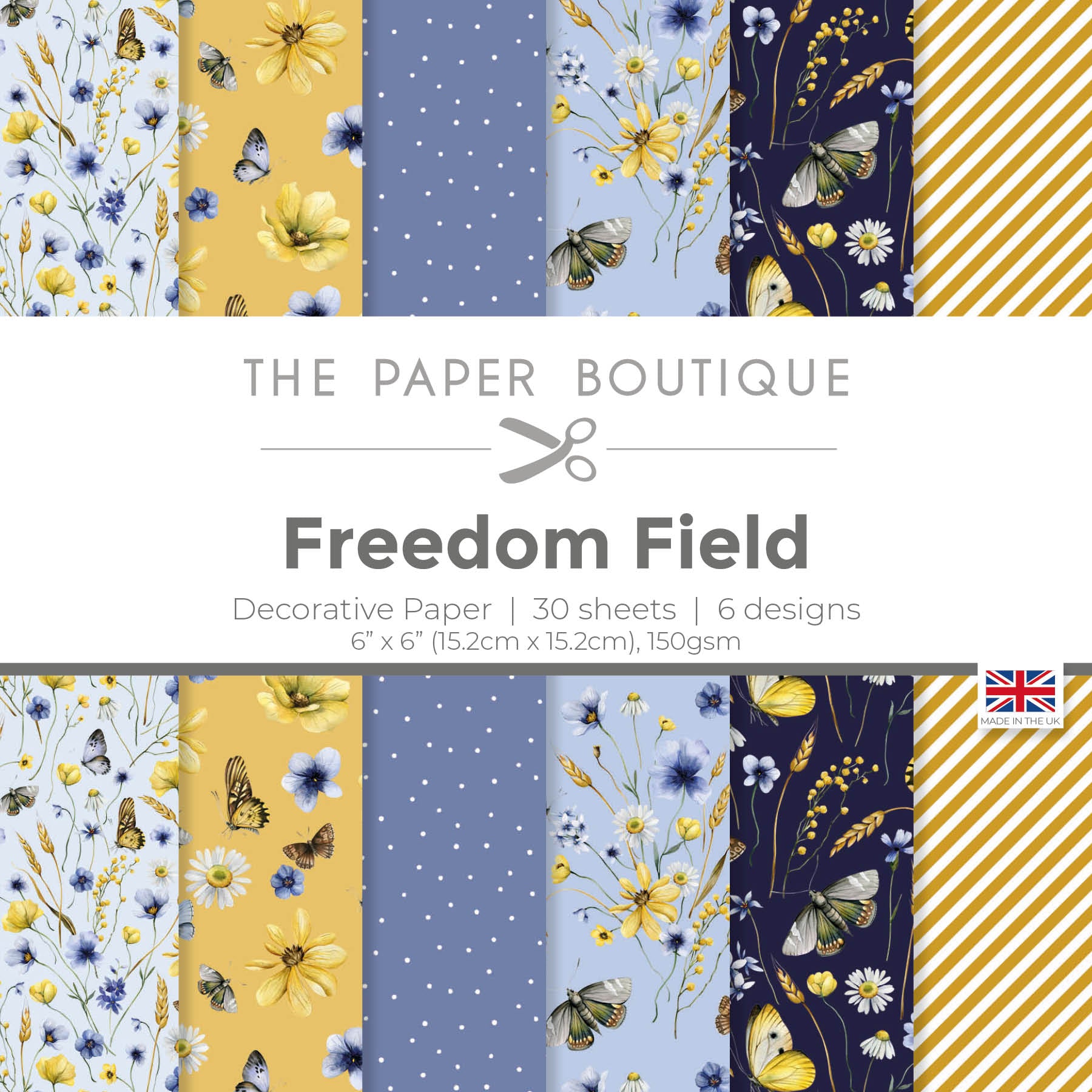 The Paper Boutique Freedom Field 6 in x 6 in Paper Pad