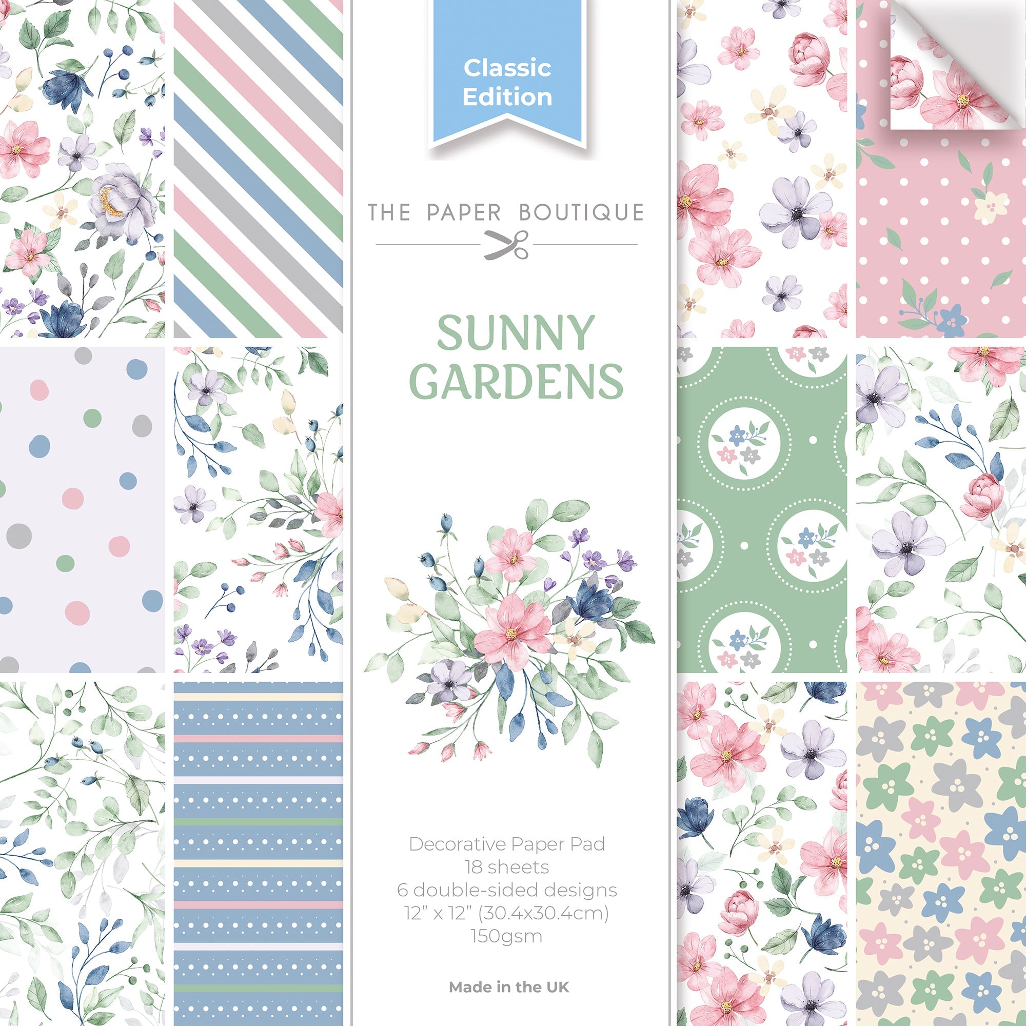 The Paper Boutique Sunny Gardens 12 in x 12 in Decorative Paper Pad