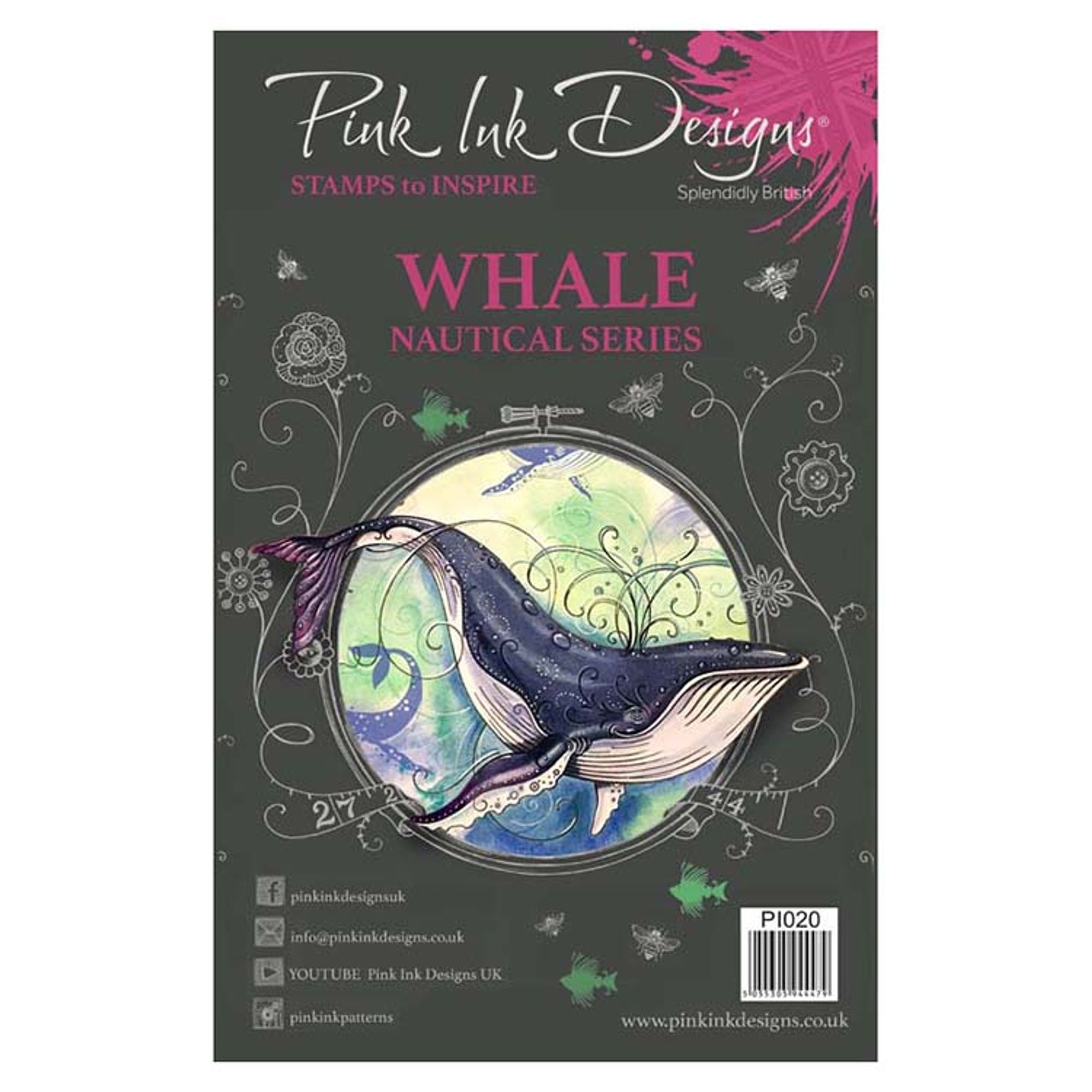 Pink Ink Designs A5 Clear Stamp Whale