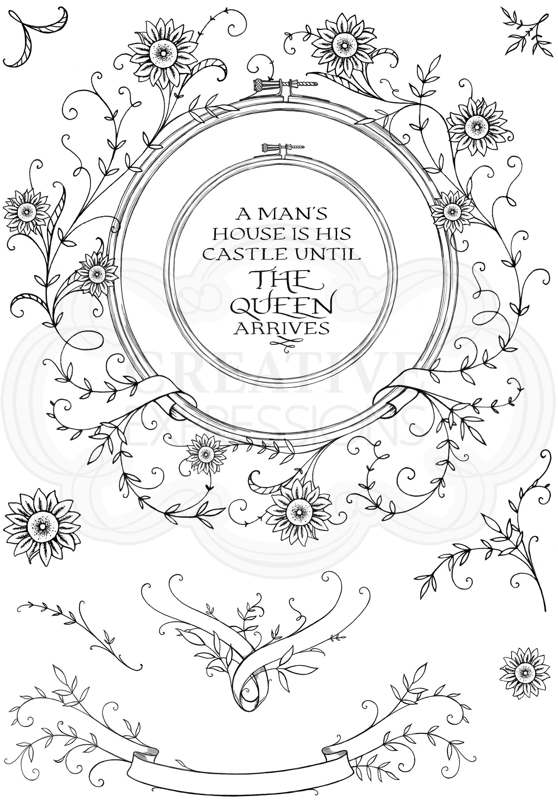 Summer Hoop A5 Clear Stamp Set