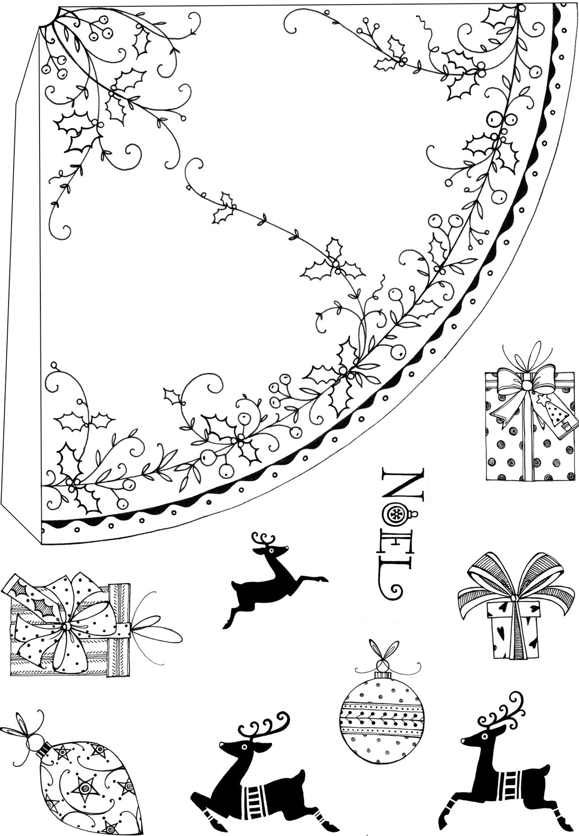 Pink Ink Designs Festive Cone 6 in x 4 in Clear Stamp Set