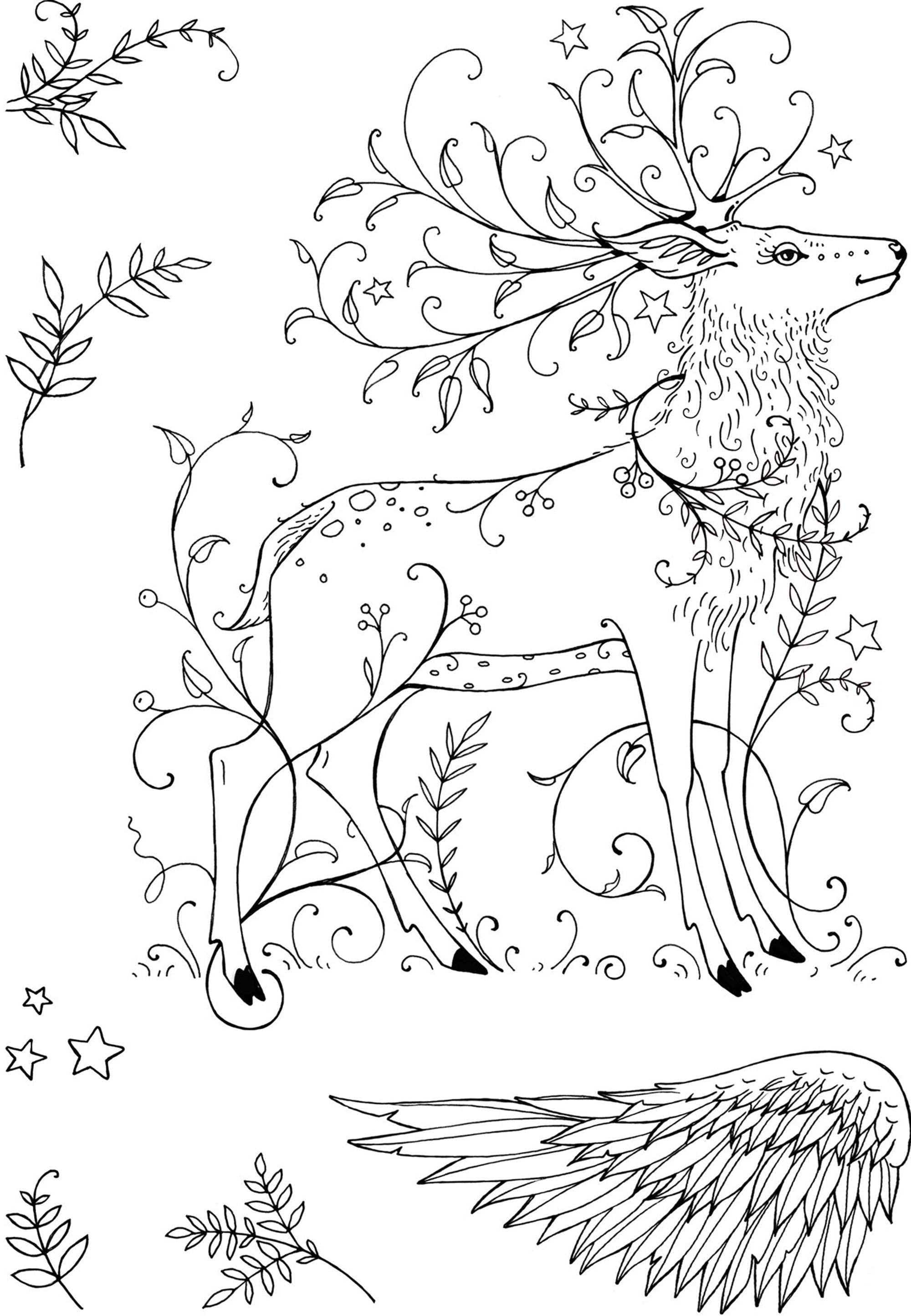Pink Ink Designs Stag 6 in x 4 in Clear Stamp Set
