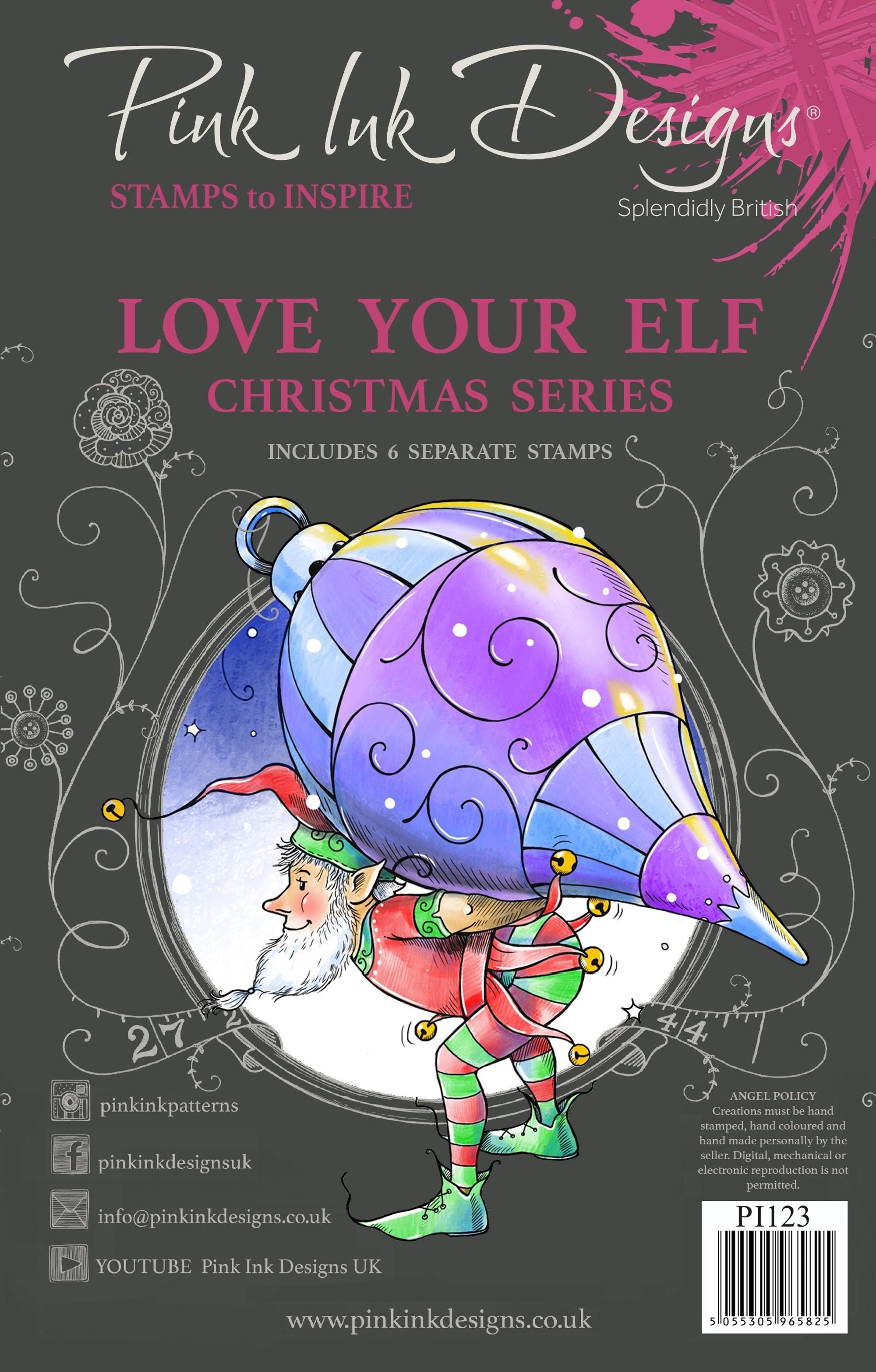 Pink Ink Designs Love Your Elf A5 Clear Stamp