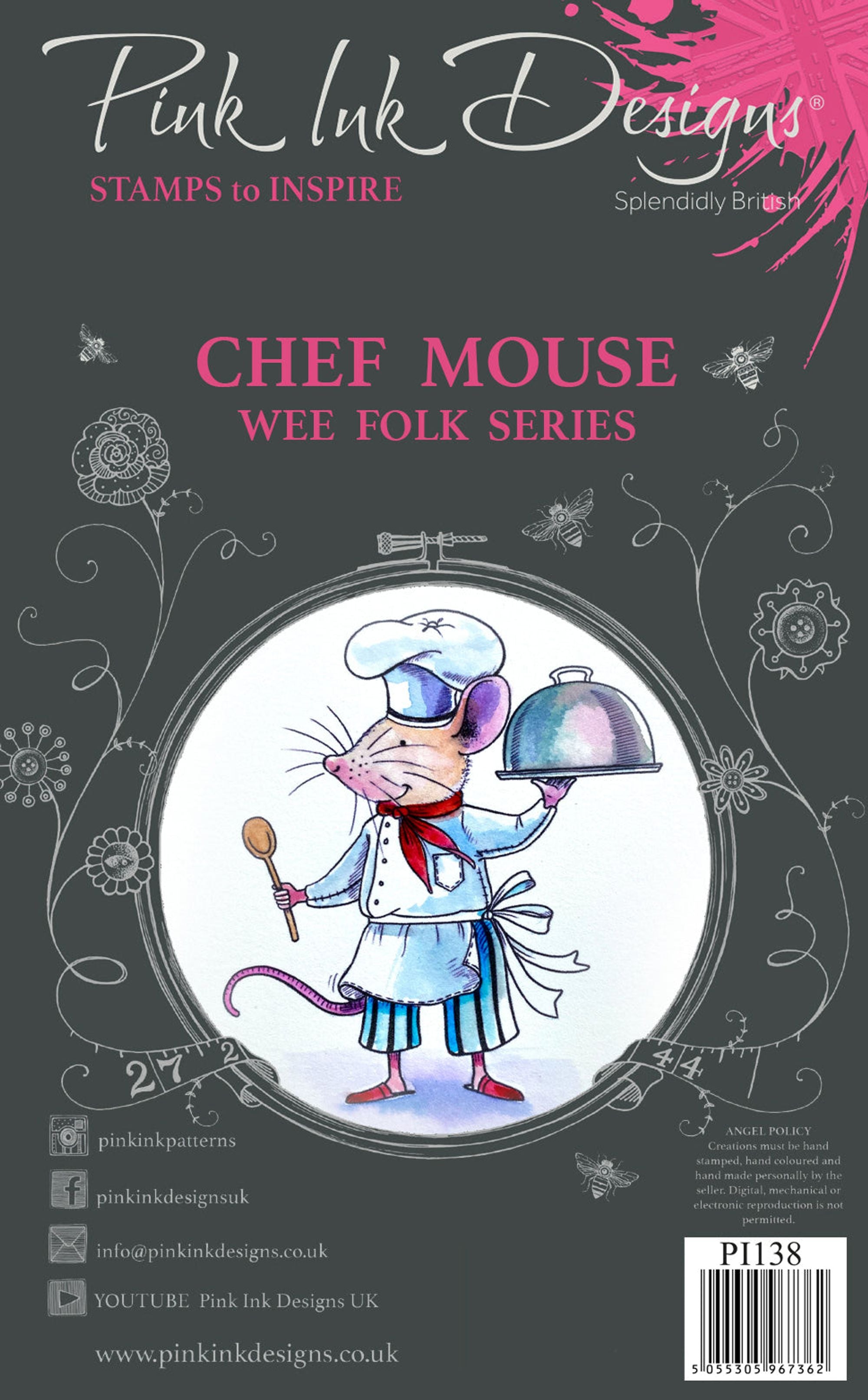Pink Ink Designs Chef Mouse A7 Clear Stamp