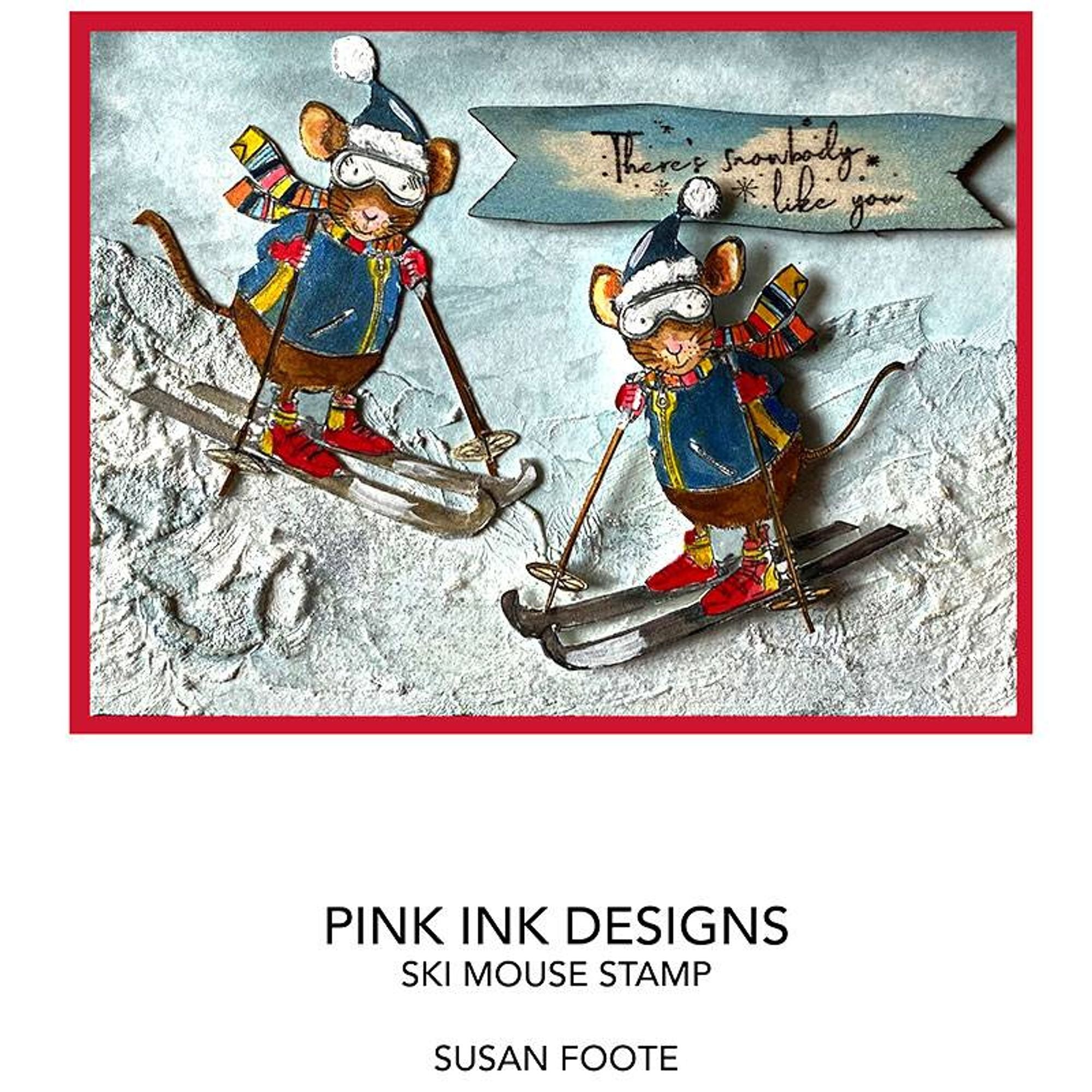 Pink Ink Designs Ski Mouse A7 Clear Stamp