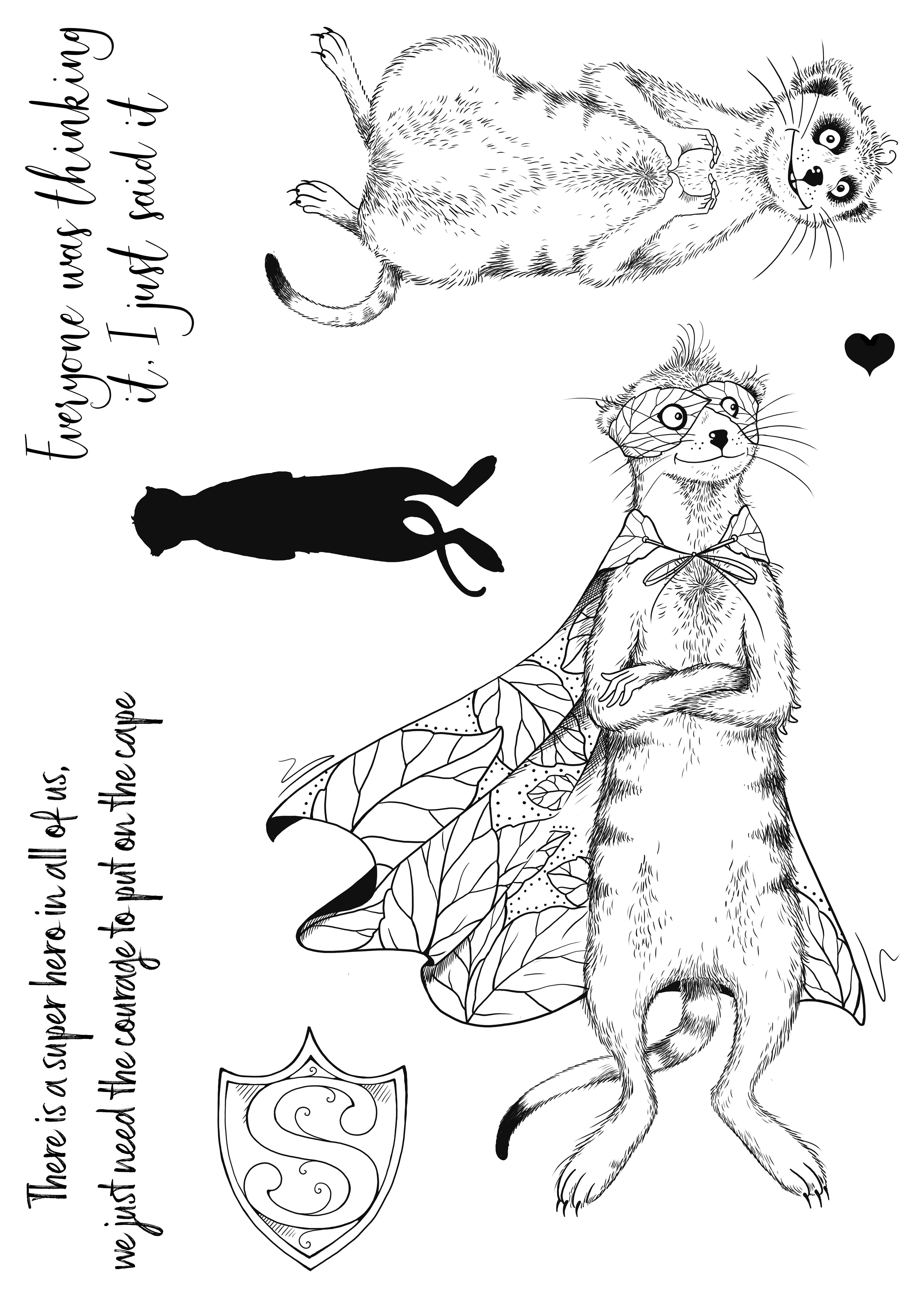 Pink Ink Designs Super Hero 6 in x 8 in Clear Stamp Set