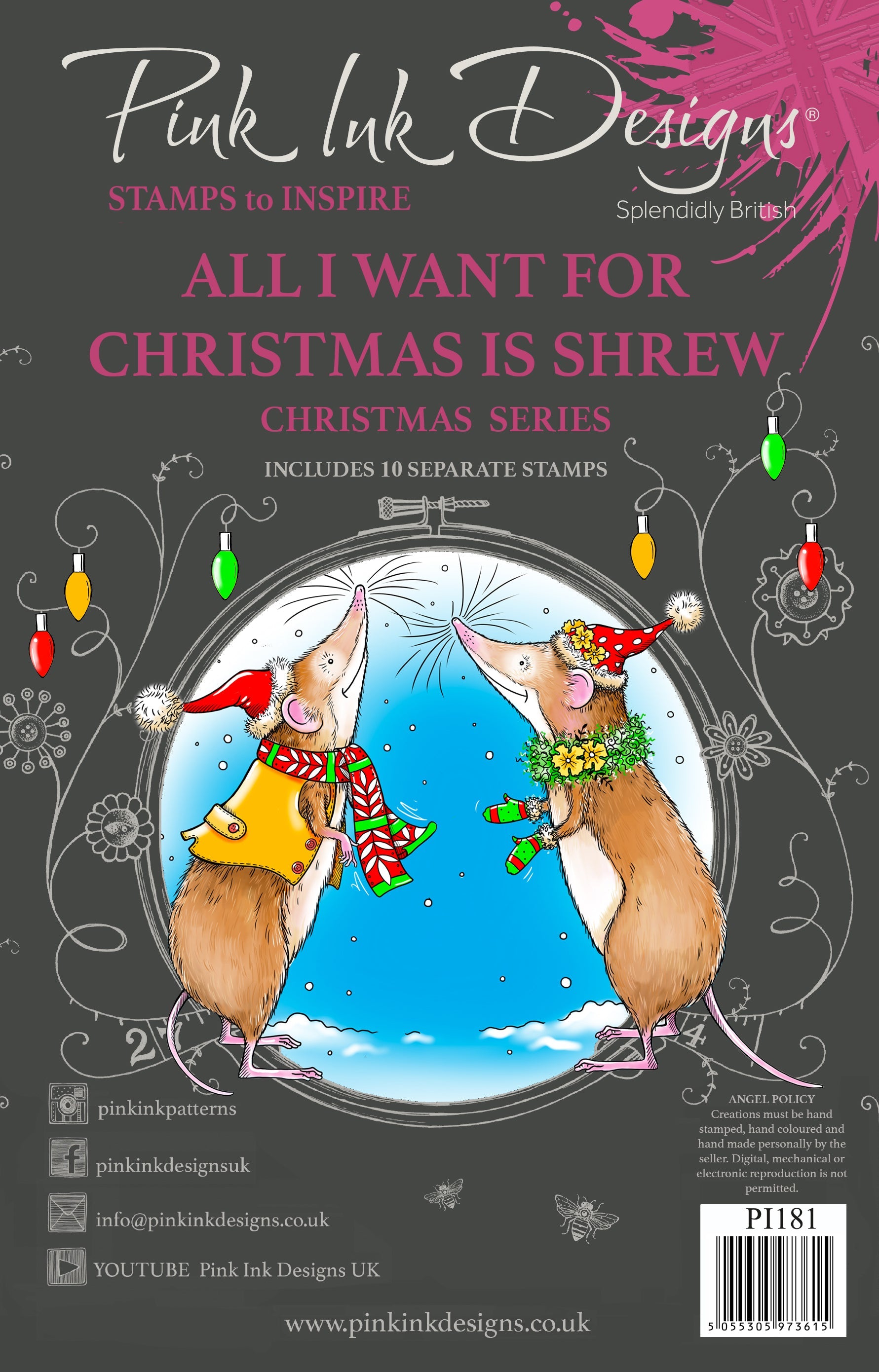 Pink Ink Designs All I Want For Christmas Is Shrew 6 in x 8 in Clear Stamp Set