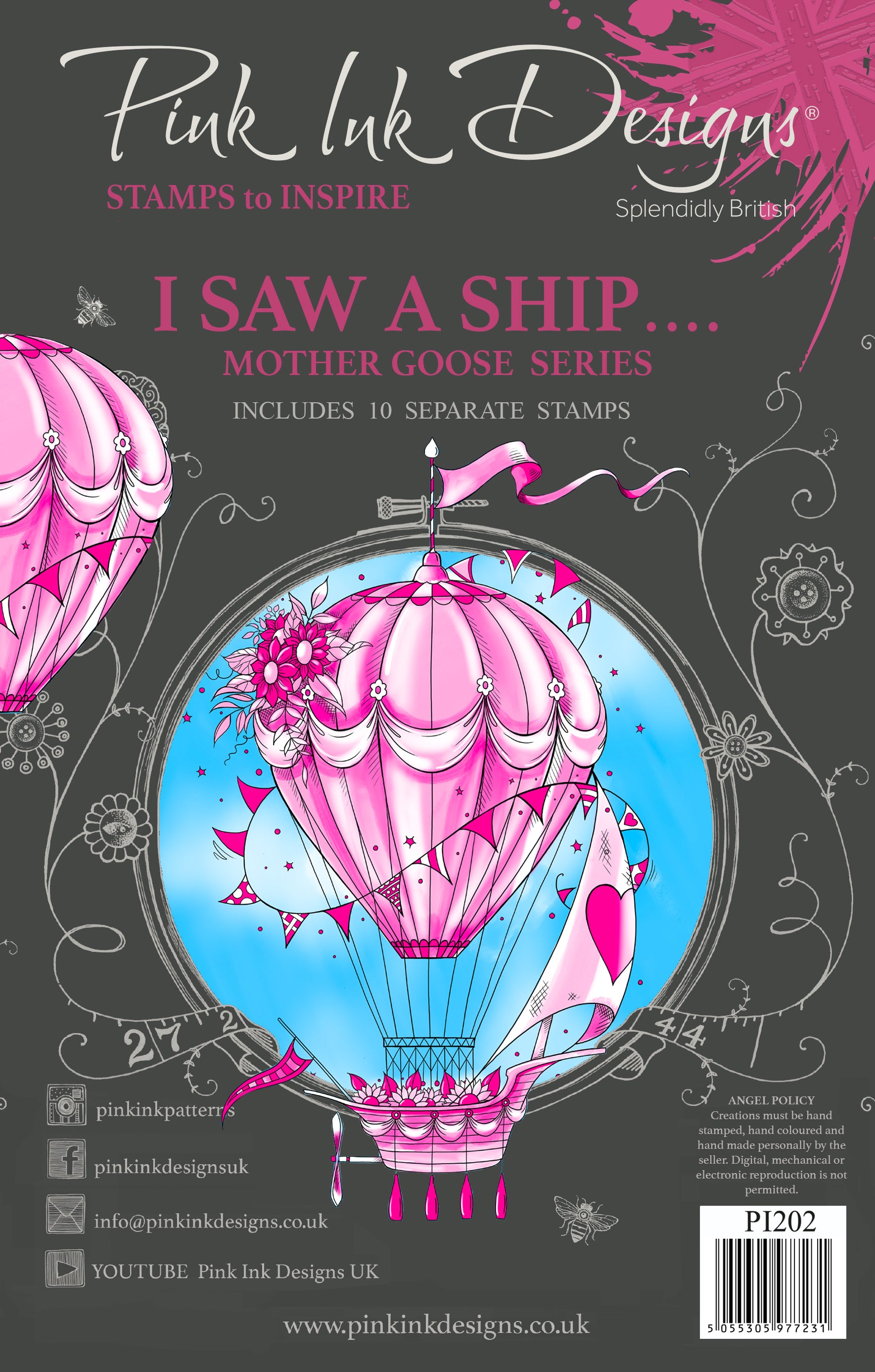 Pink Ink Designs I Saw A Ship... 6 in x 8 in Clear Stamp Set