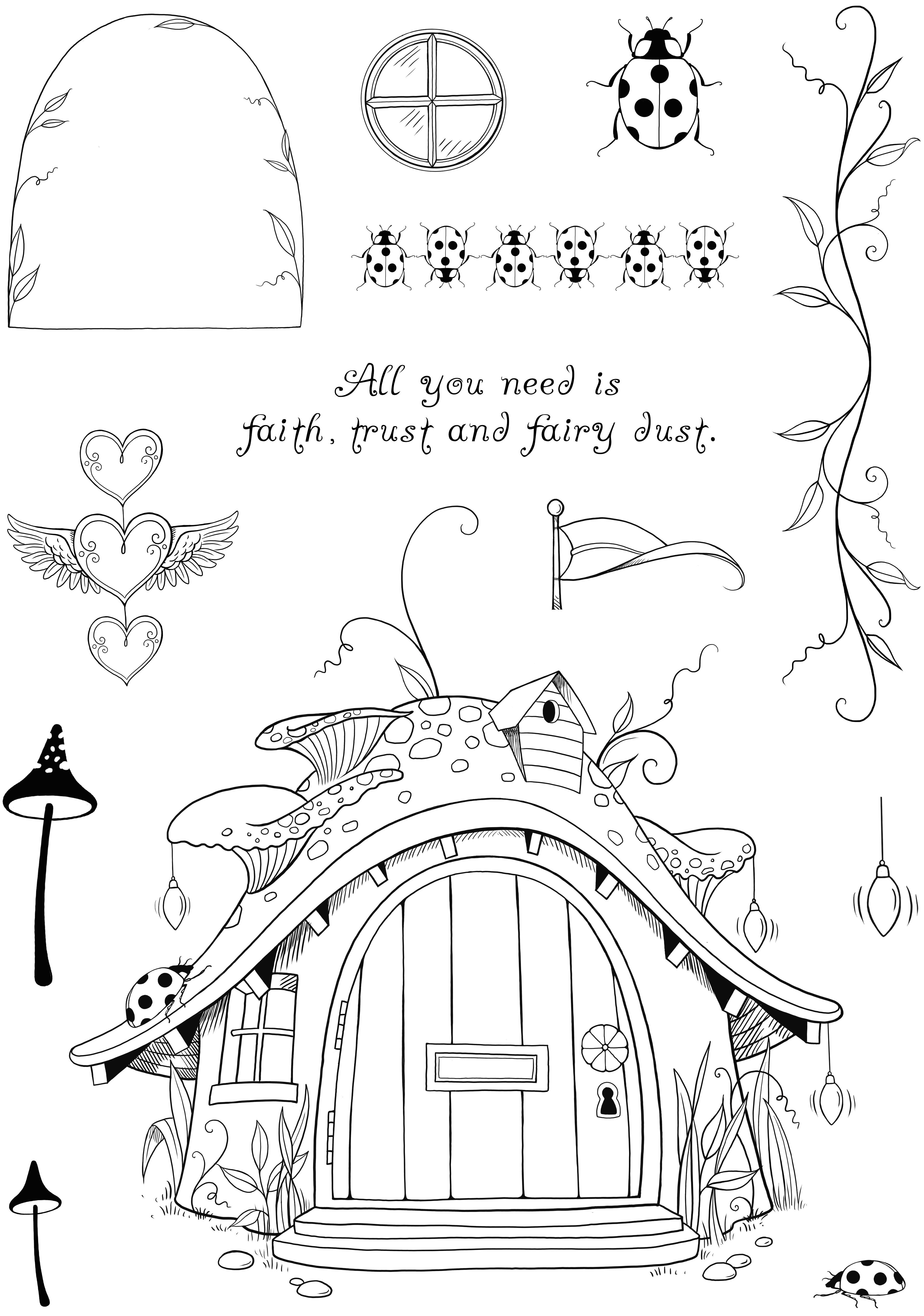 Pink Ink Designs A-Door-Able 6 in x 8 in Clear Stamp Set