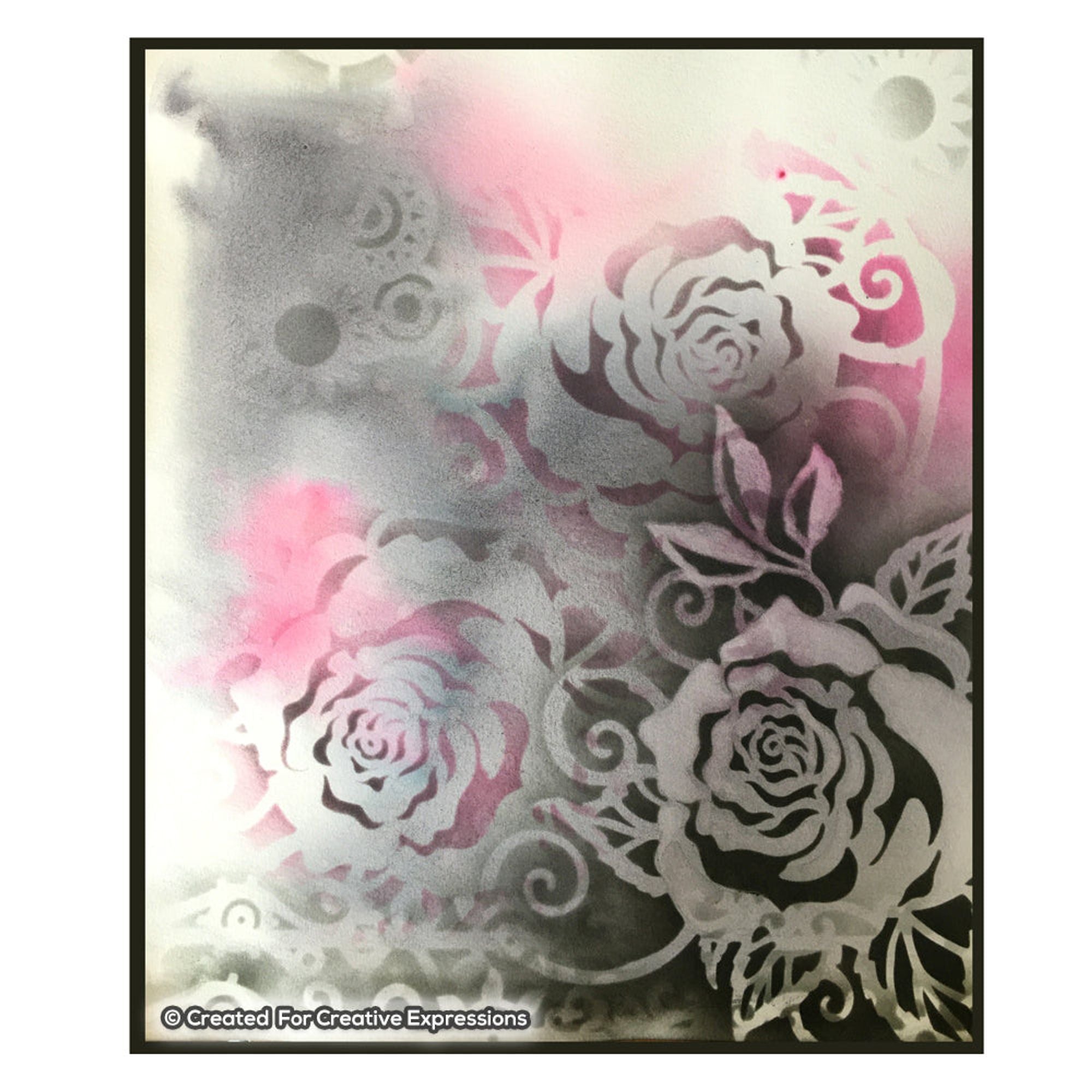 Pink Ink Designs English Garden 8 in x 8 in Stencil
