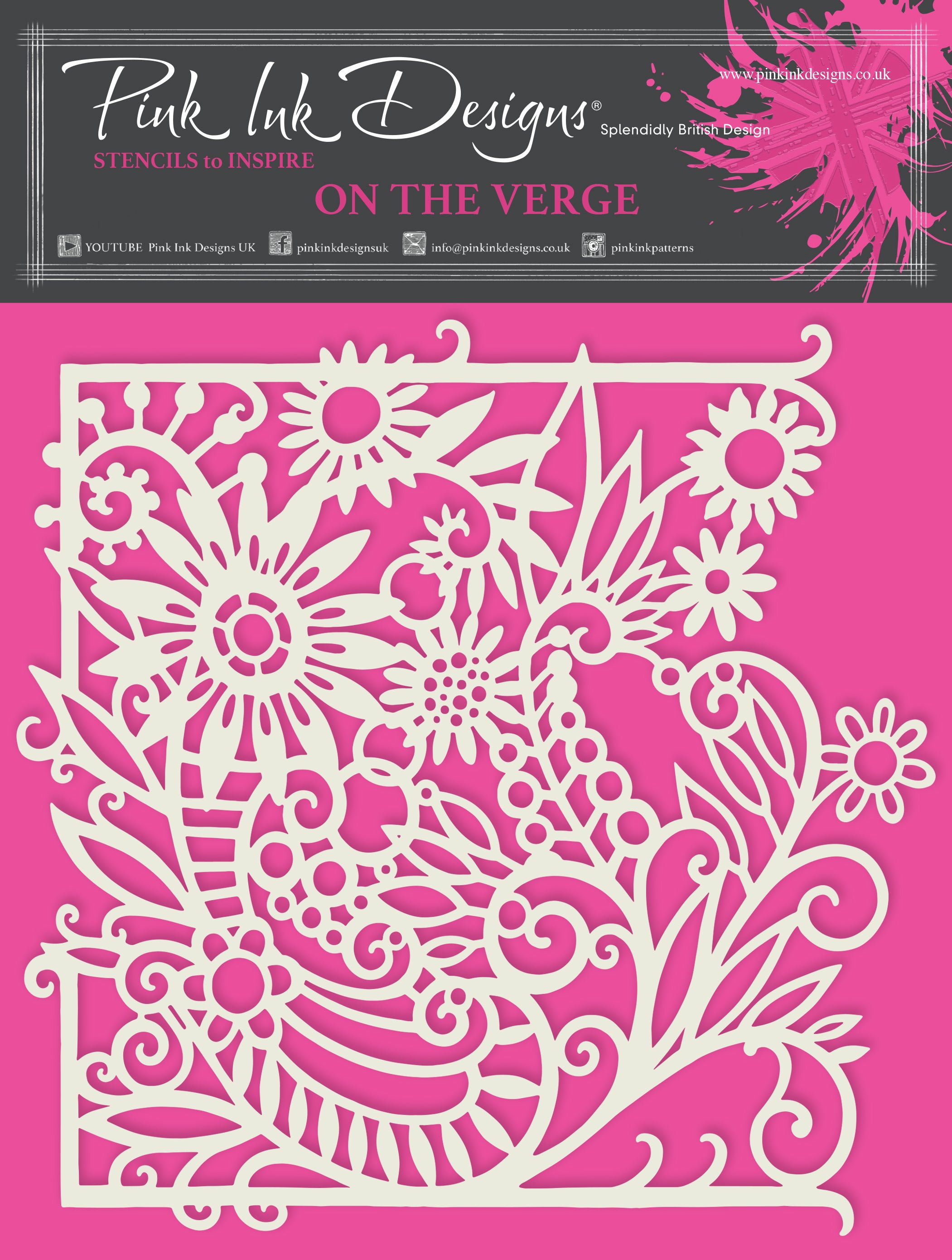 Pink Ink Designs On The Verge 7 in x 7 in Stencil