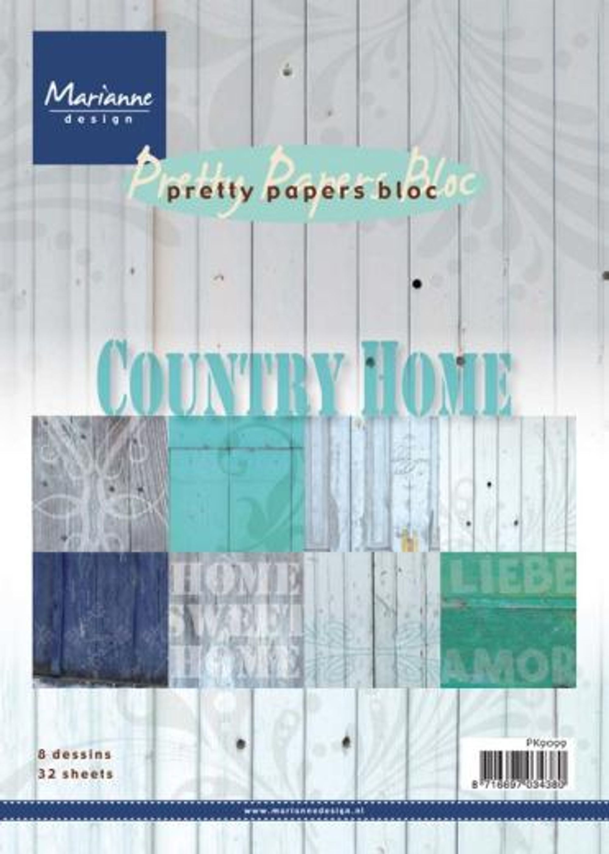 Marianne Design A5 Pretty Paper Bloc Country Home