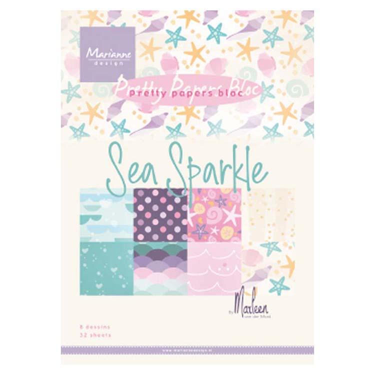 Marianne Design A5 Pretty Paper Bloc Sea Sparkle Sea Sparkle