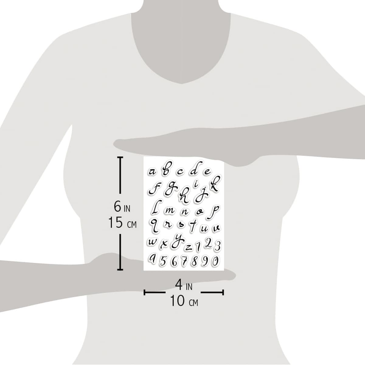 Ciao Bella Clear Stamp Set 4"x6" Moonlight Lowercase Alphabet