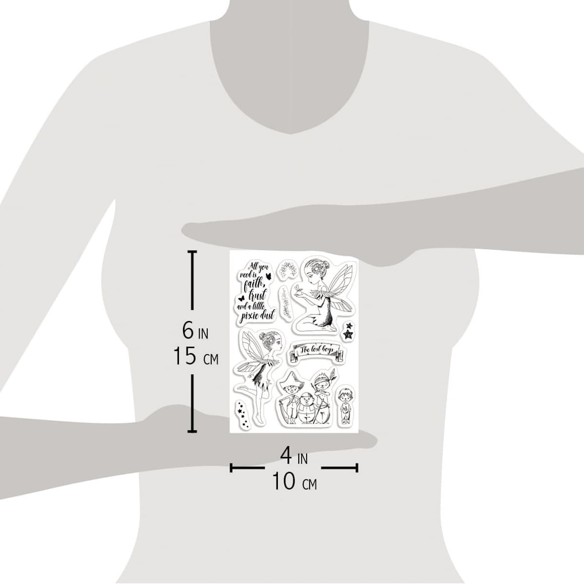 Ciao Bella Clear Stamp Set 4"x6" Tinker Bell & The Lost Boys