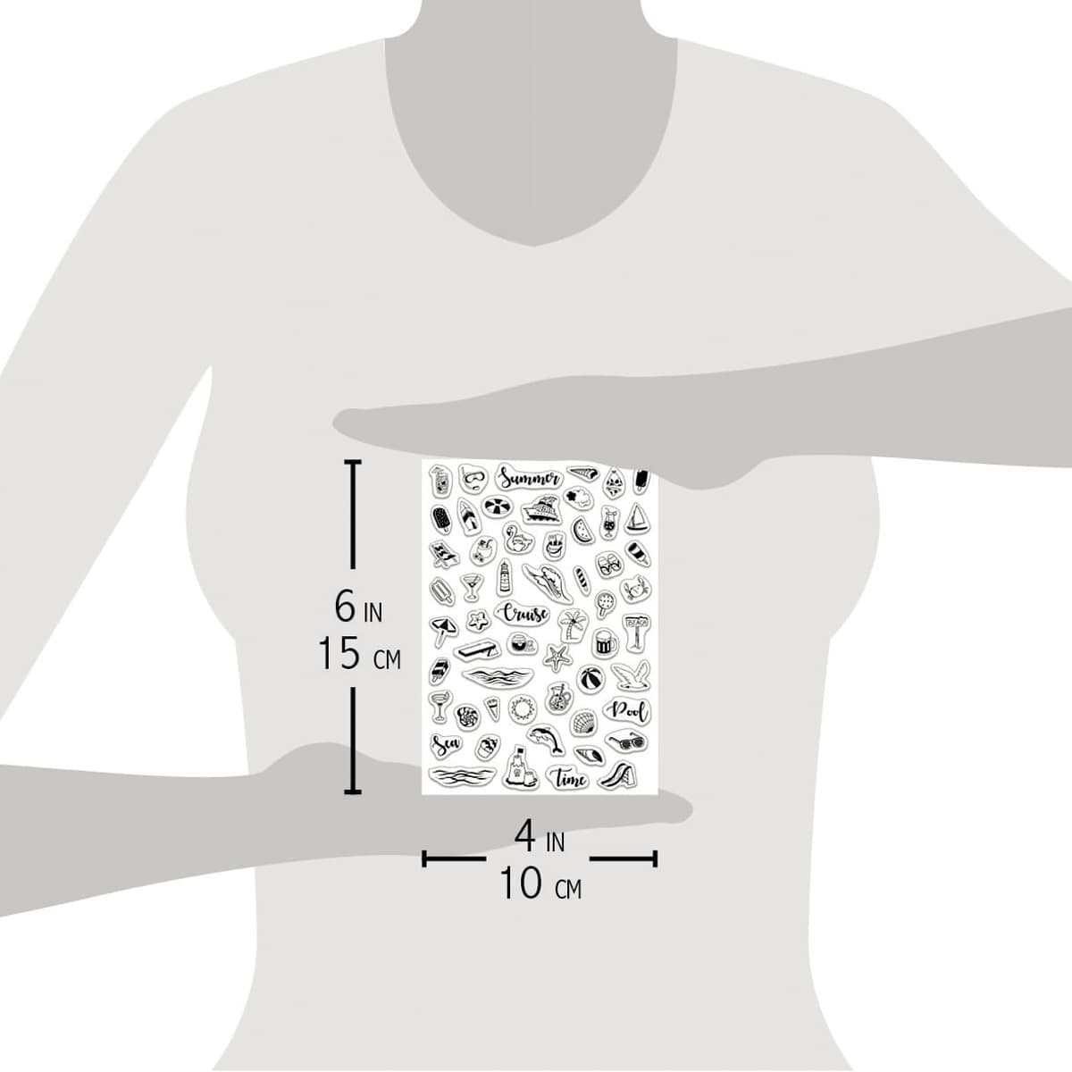 Ciao Bella Clear Stamp Set 4"x6" BuJo Summer