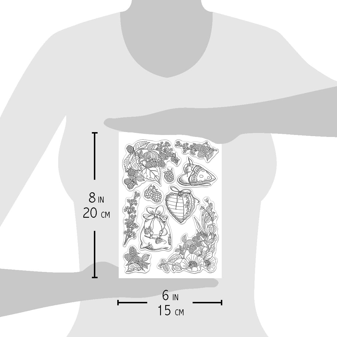 Ciao Bella Clear Stamp Set 6x8 Blackberries