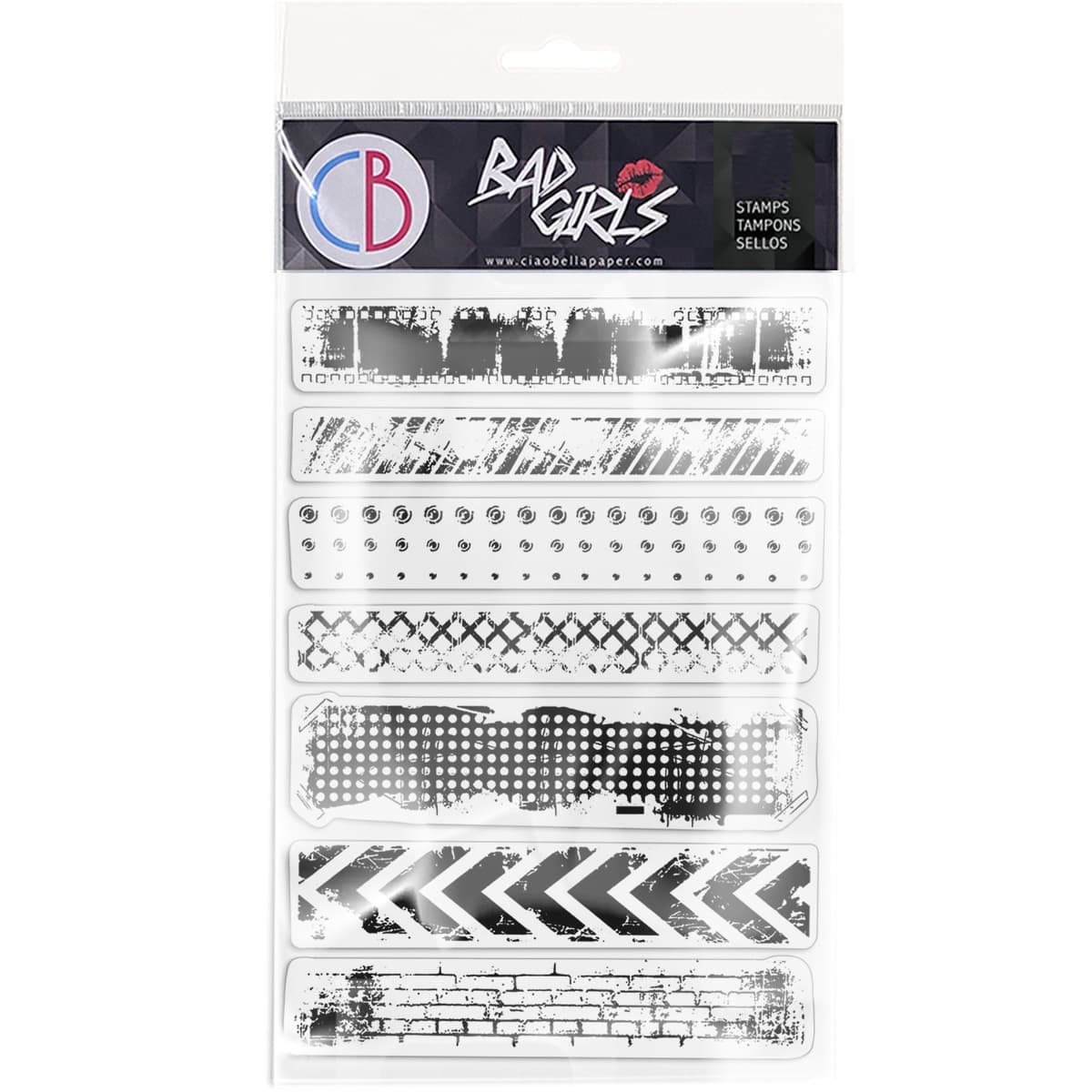 Ciao Bella Clear Stamp Set 4"x6" Urban Borders