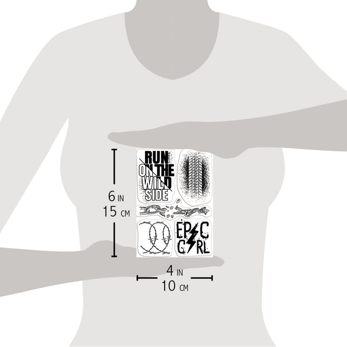 Ciao Bella Clear Stamp Set 4"x6" Epic Girl