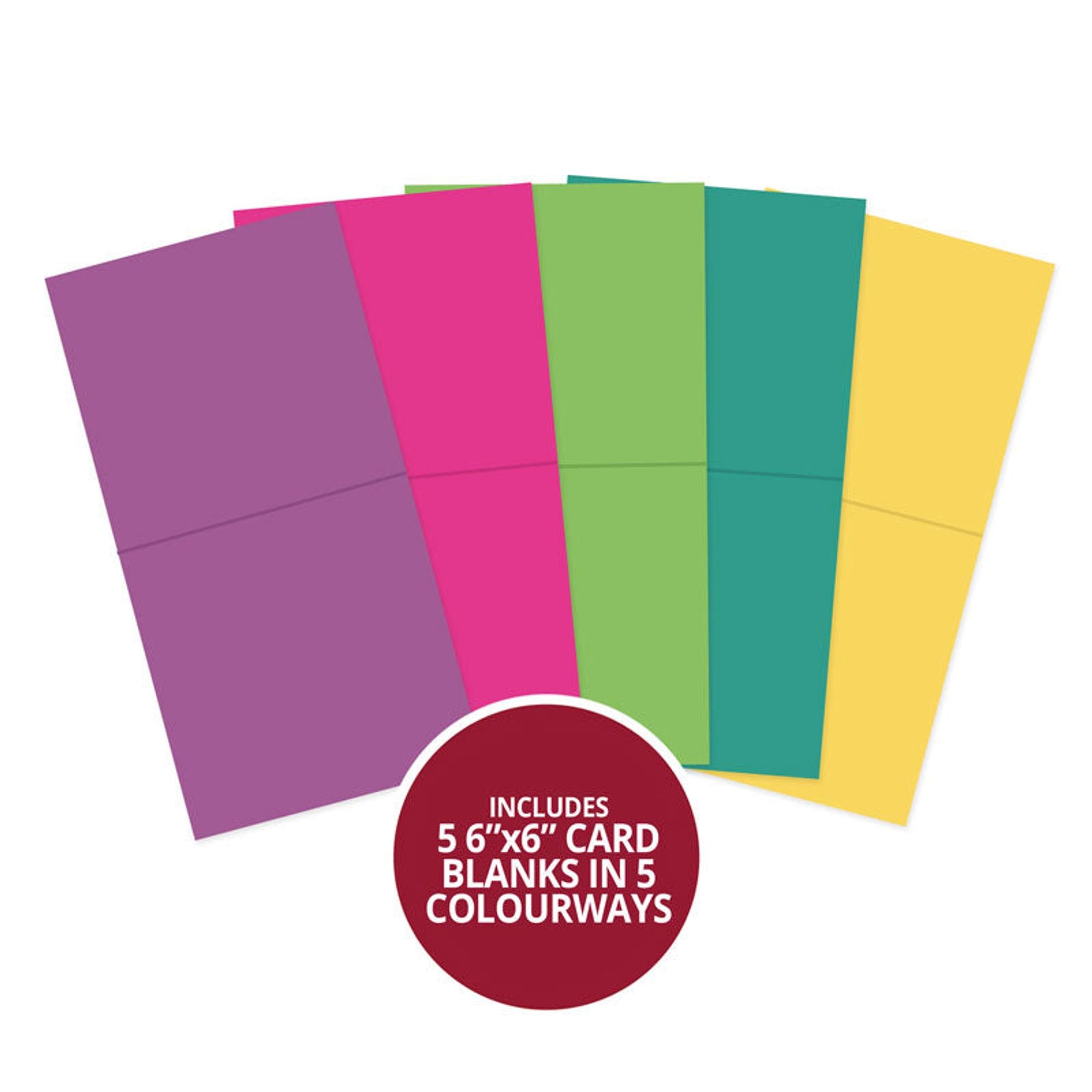 Hunkydory 6" x 6" Card Blanks & Envelopes - Brights
