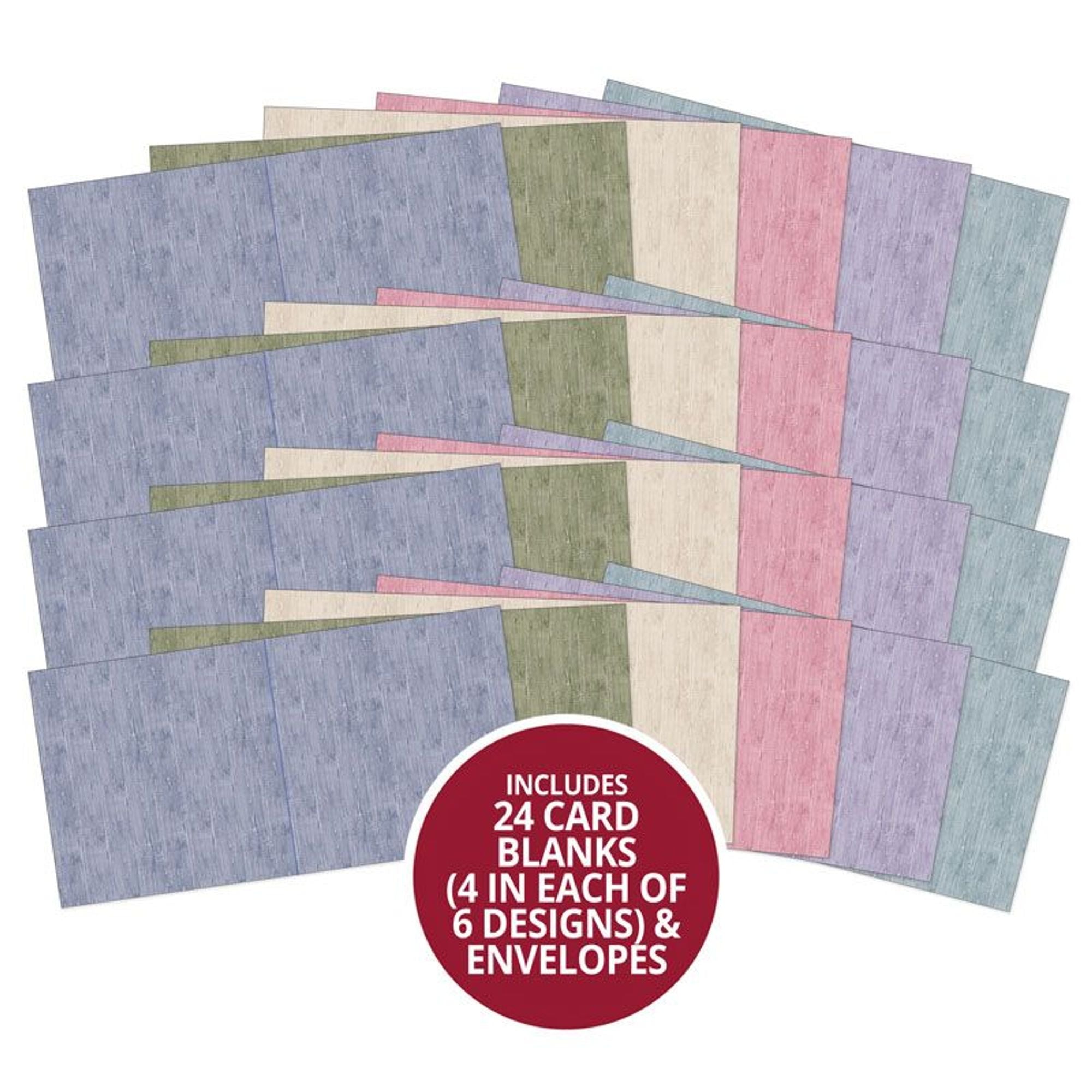 Hunkydory 6" x 6" Card Blanks & Envelopes - Woodgrain