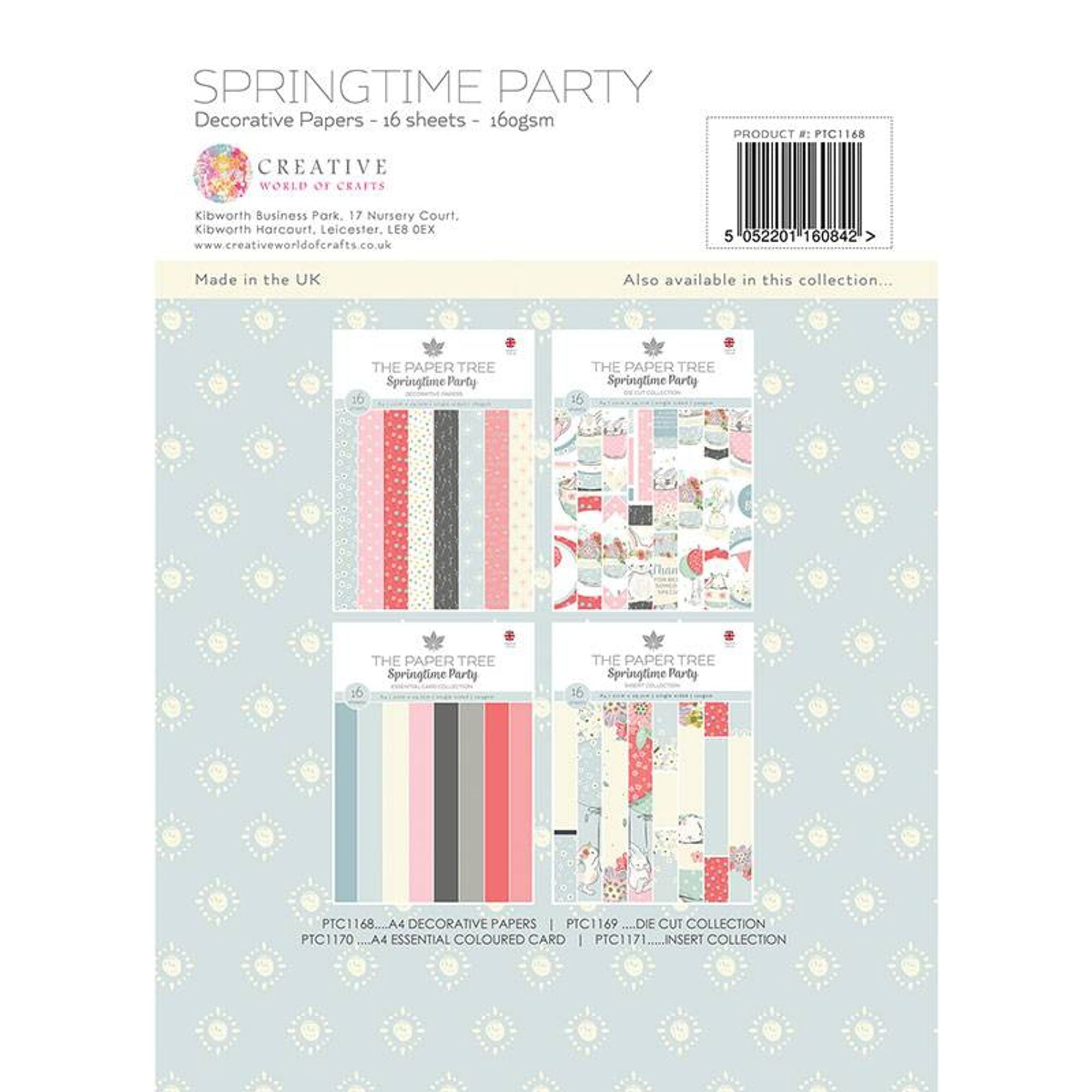 The Paper Tree Springtime Party A4 Backing Papers