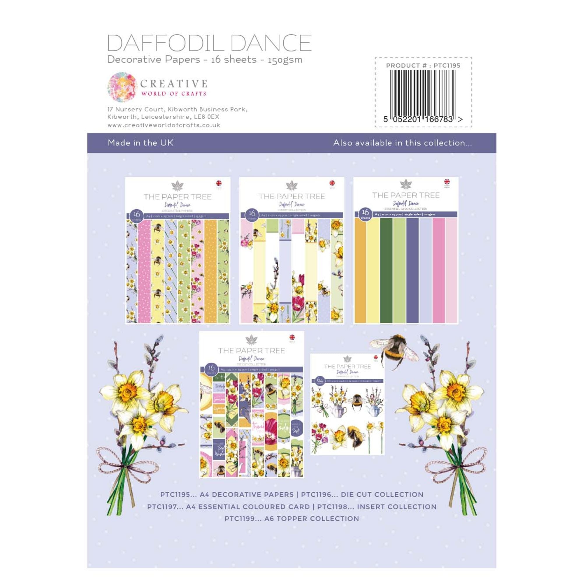 The Paper Tree Daffodil Dance A4 Backing Papers