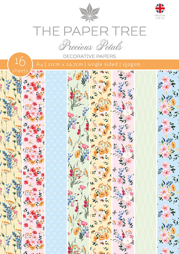 The Paper Tree Precious Petals A4 Backing Papers