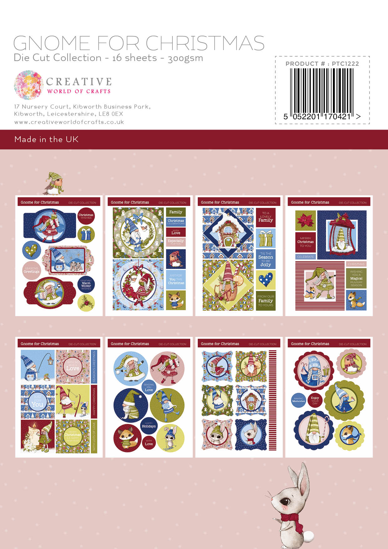 The Paper Tree Gnome for Christmas A4 Die Cut sheets