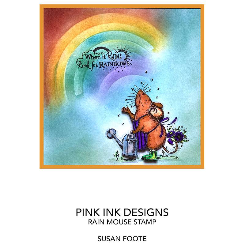 Pink Ink Designs Rain Mouse A7 Clear Stamp