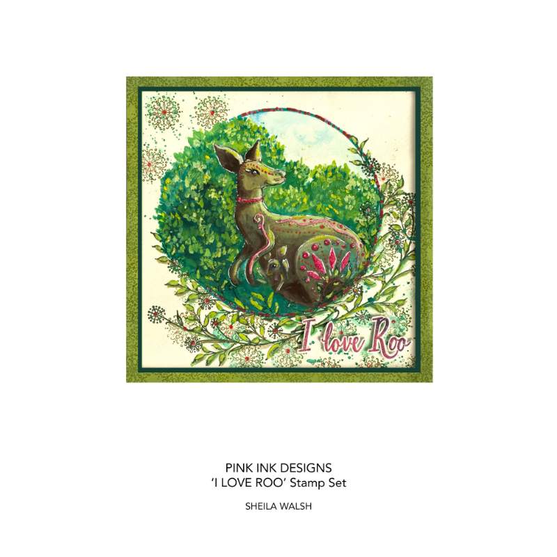 Pink Ink Designs I Love Roo 6 in x 8 in Clear Stamp Set