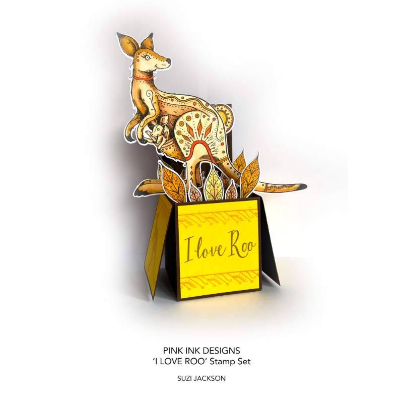 Pink Ink Designs I Love Roo 6 in x 8 in Clear Stamp Set