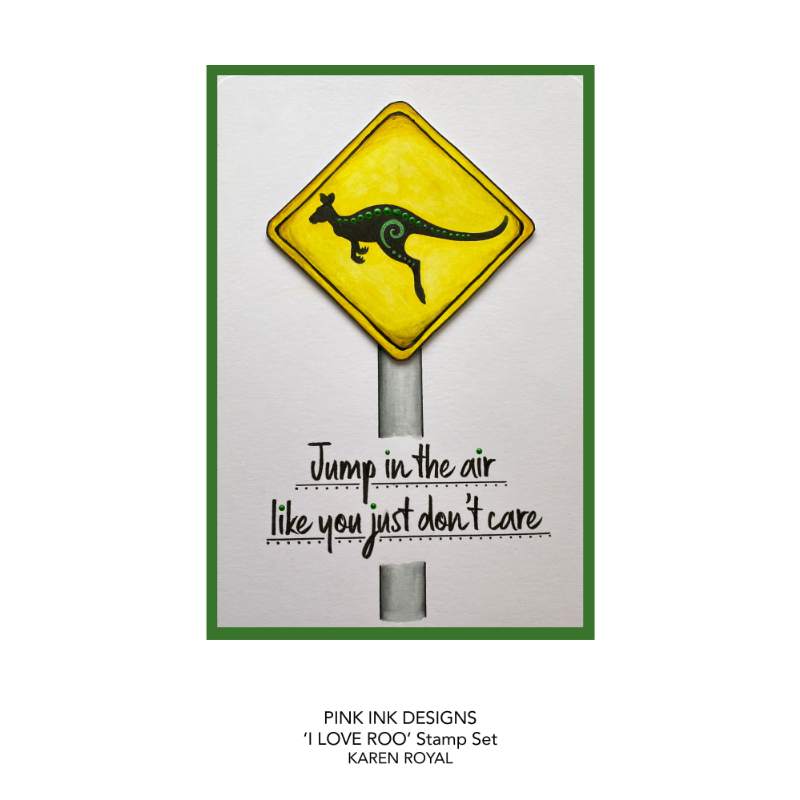 Pink Ink Designs I Love Roo 6 in x 8 in Clear Stamp Set