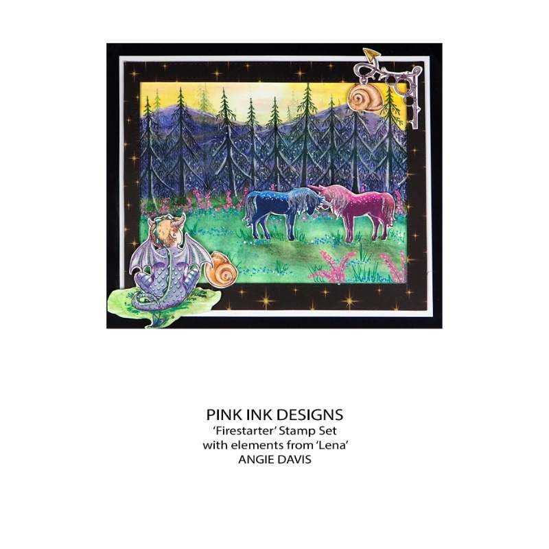 Pink Ink Designs Firestarter 6 in x 8 in Clear Stamp Set