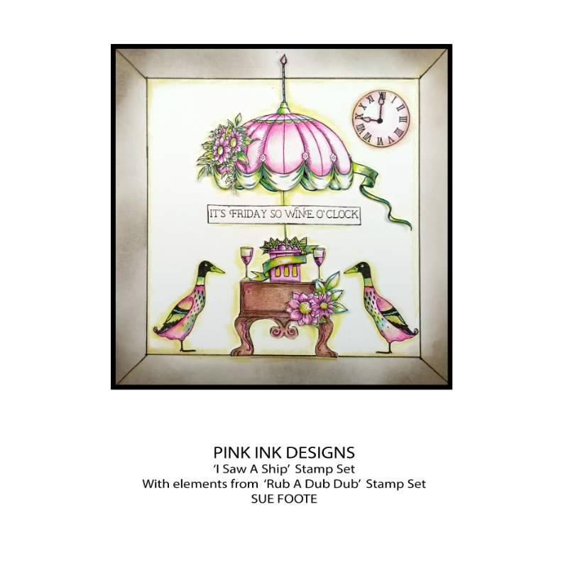 Pink Ink Designs I Saw A Ship... 6 in x 8 in Clear Stamp Set
