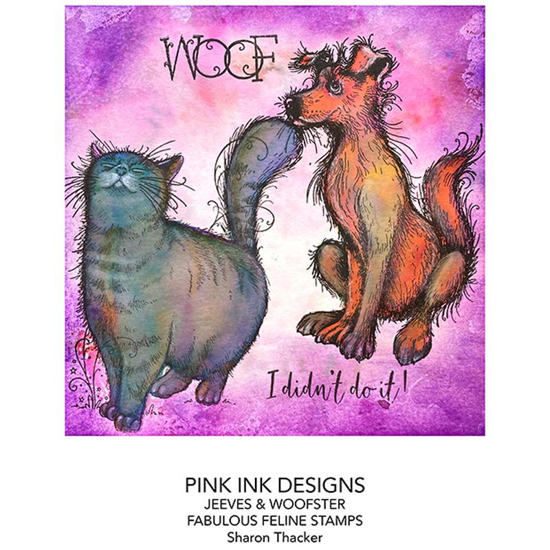 Pink Ink Designs Jeeves & Woofster A5 Clear Stamp Set