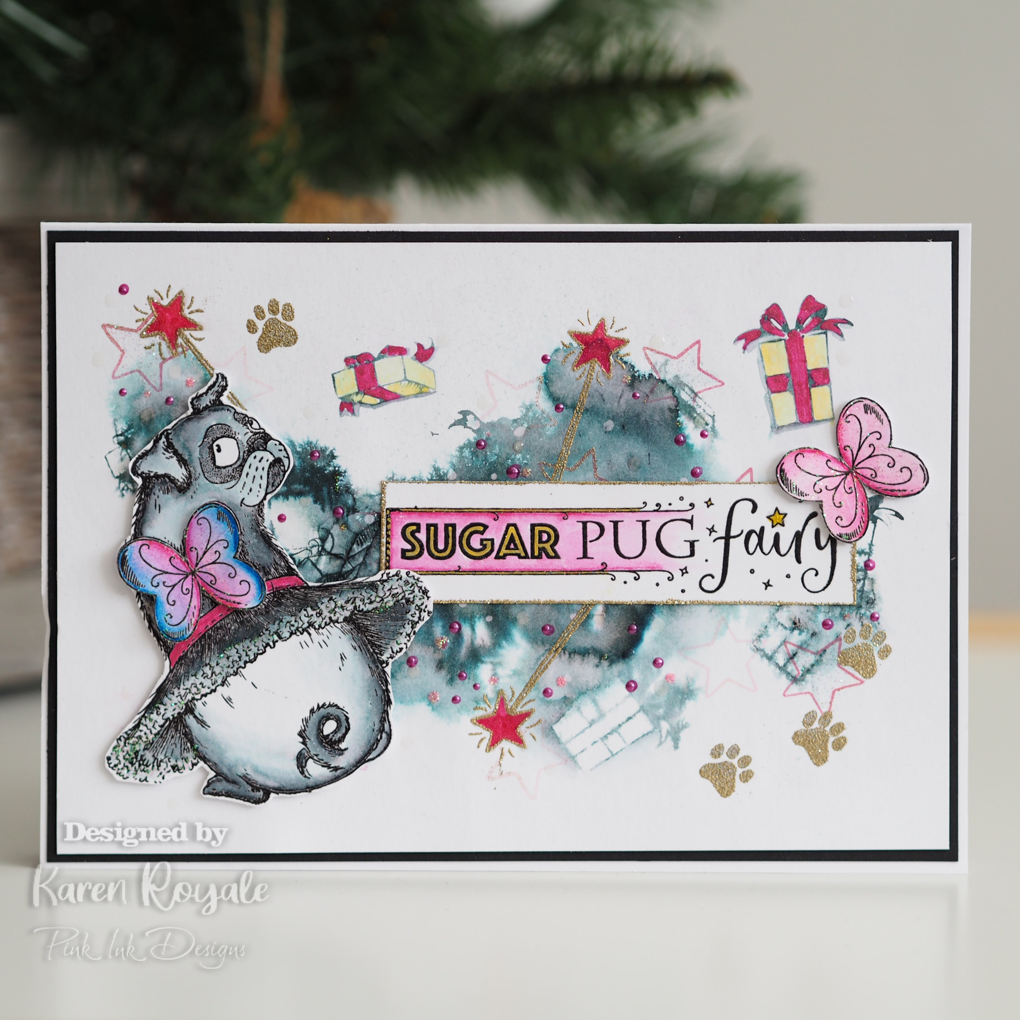 Pink Ink Designs Pawsome Pooch A5 Clear Stamp