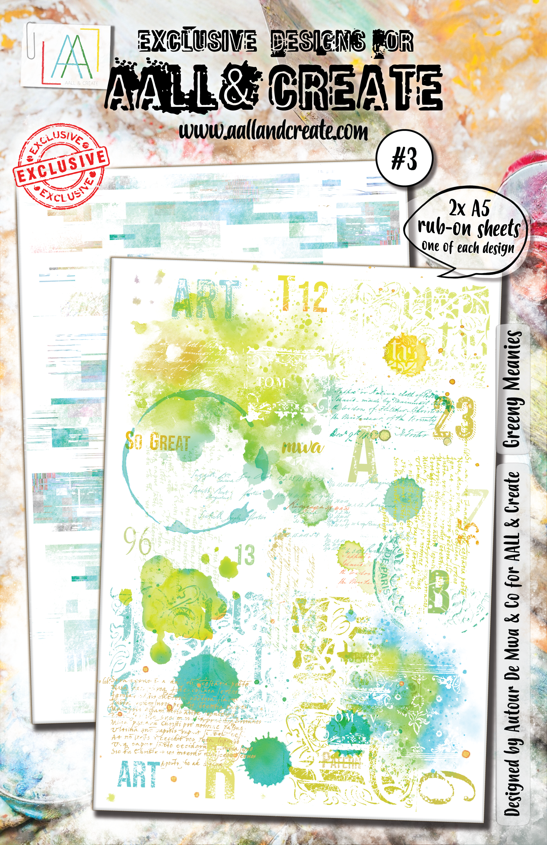 AALL and Create Rub-Ons - Greeny Meanies