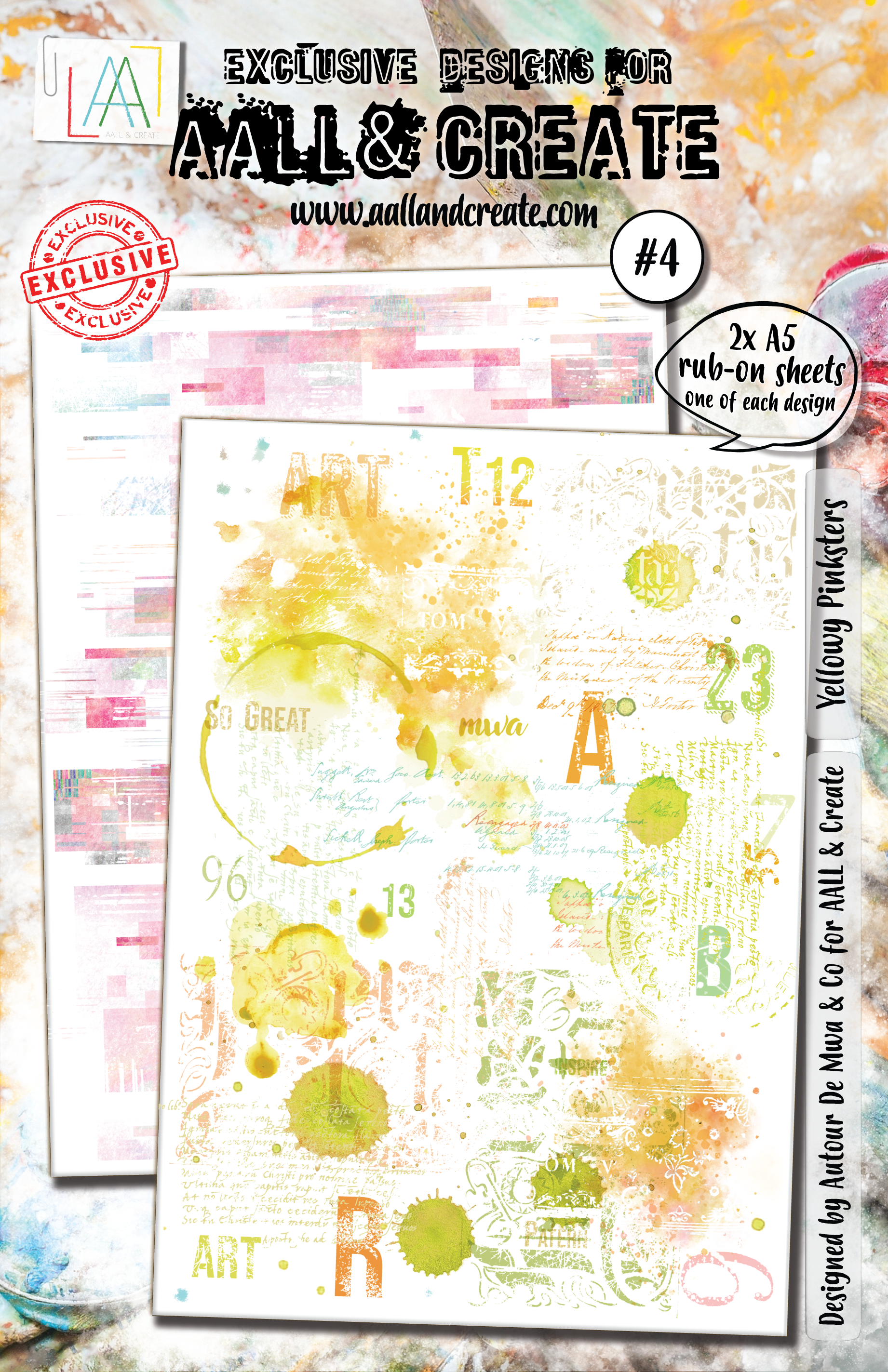 AALL and Create Rub-Ons - Yellowy Pinksters