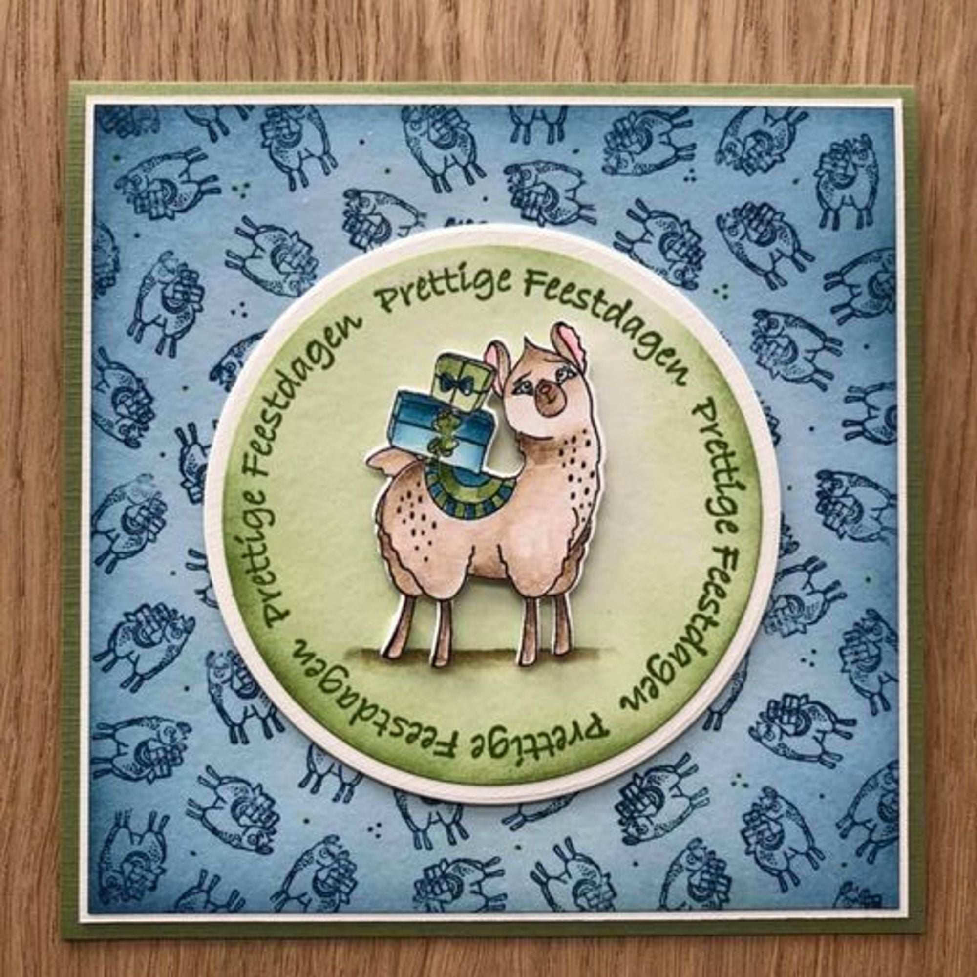 Rowan Dies with Clear Stamps Christmas Lama