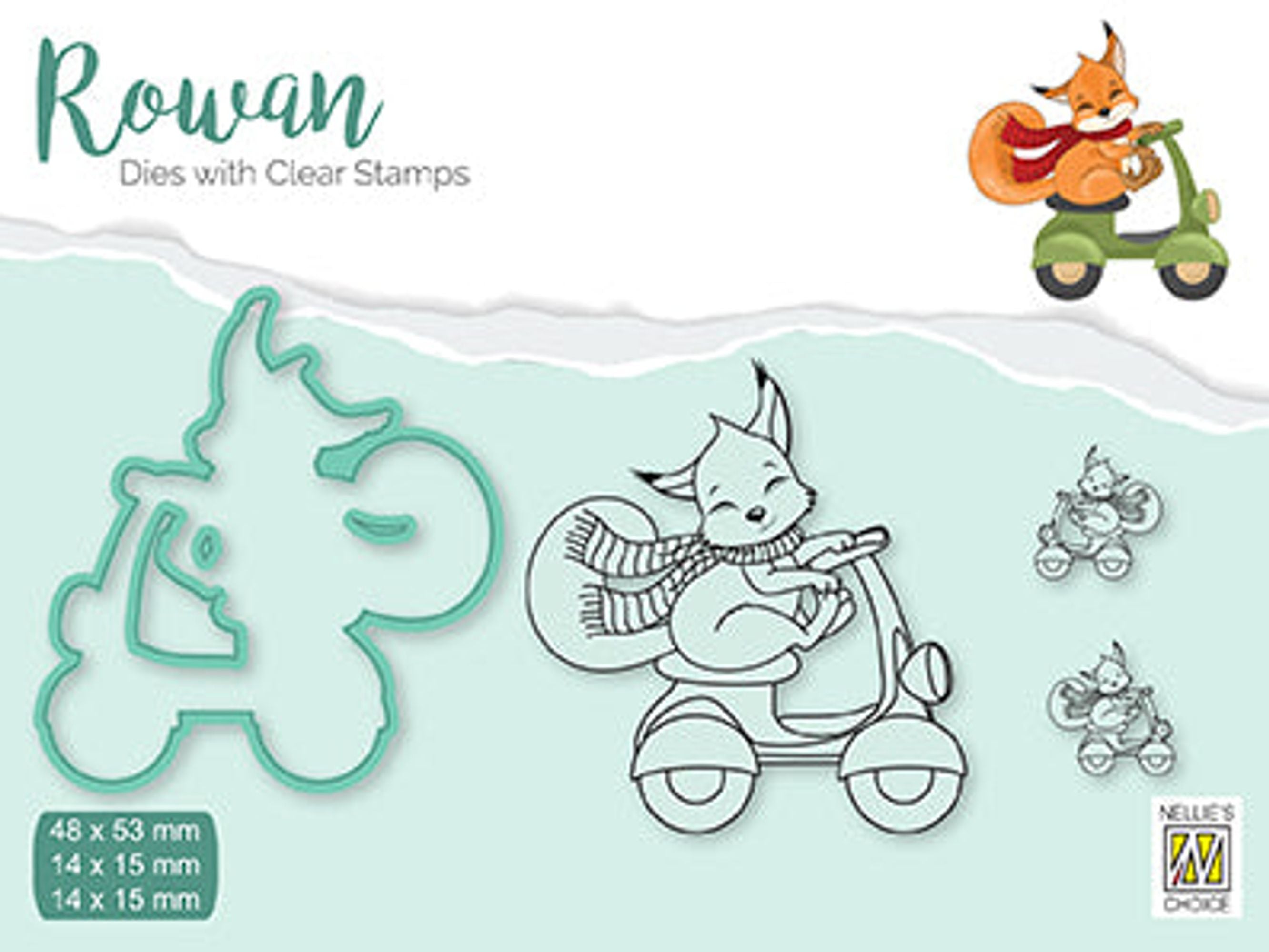 Rowan Dies with Clear Stamps Christmas Fox