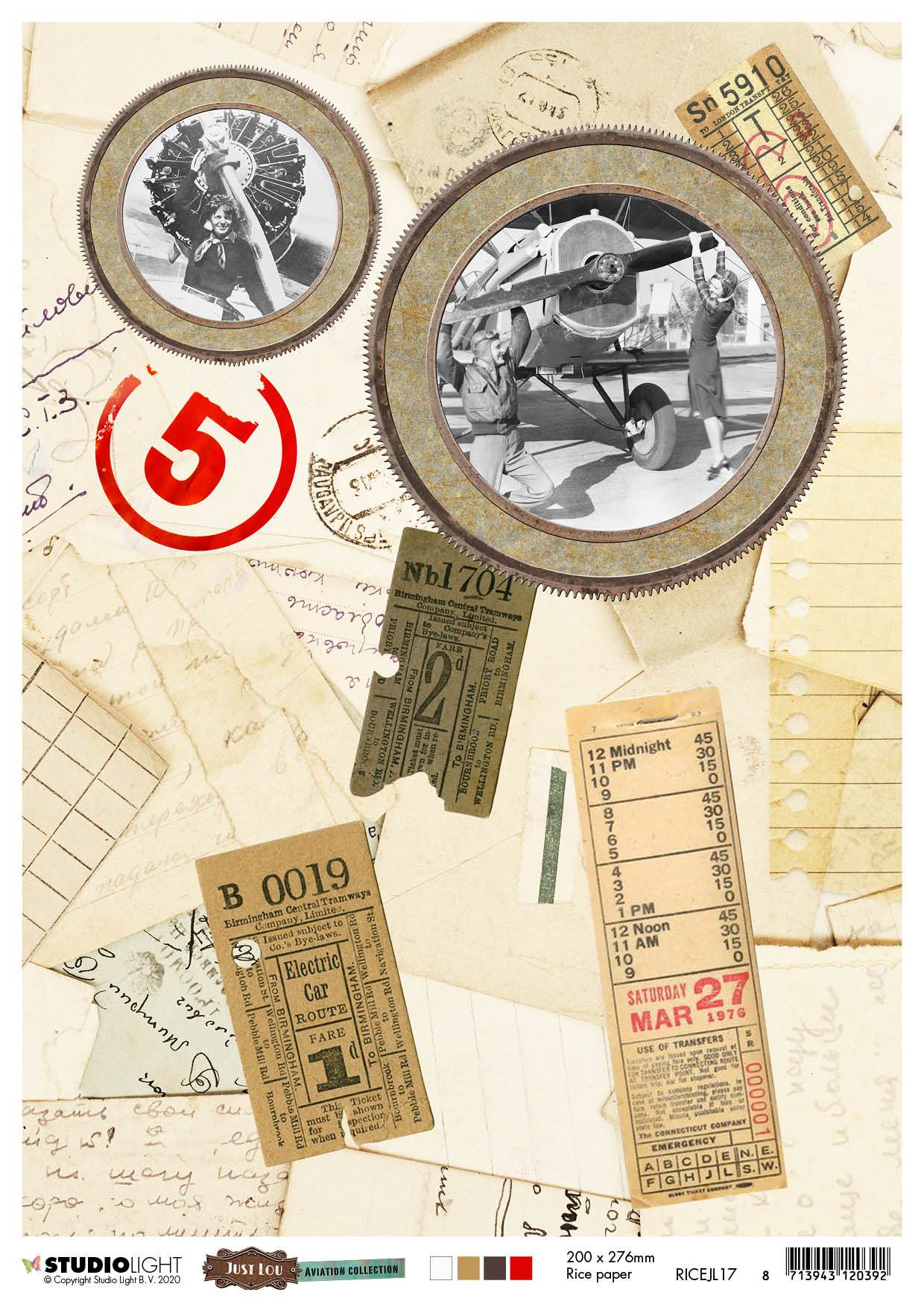 JL Rice Paper Aviation Collection 210x297mm nr.17