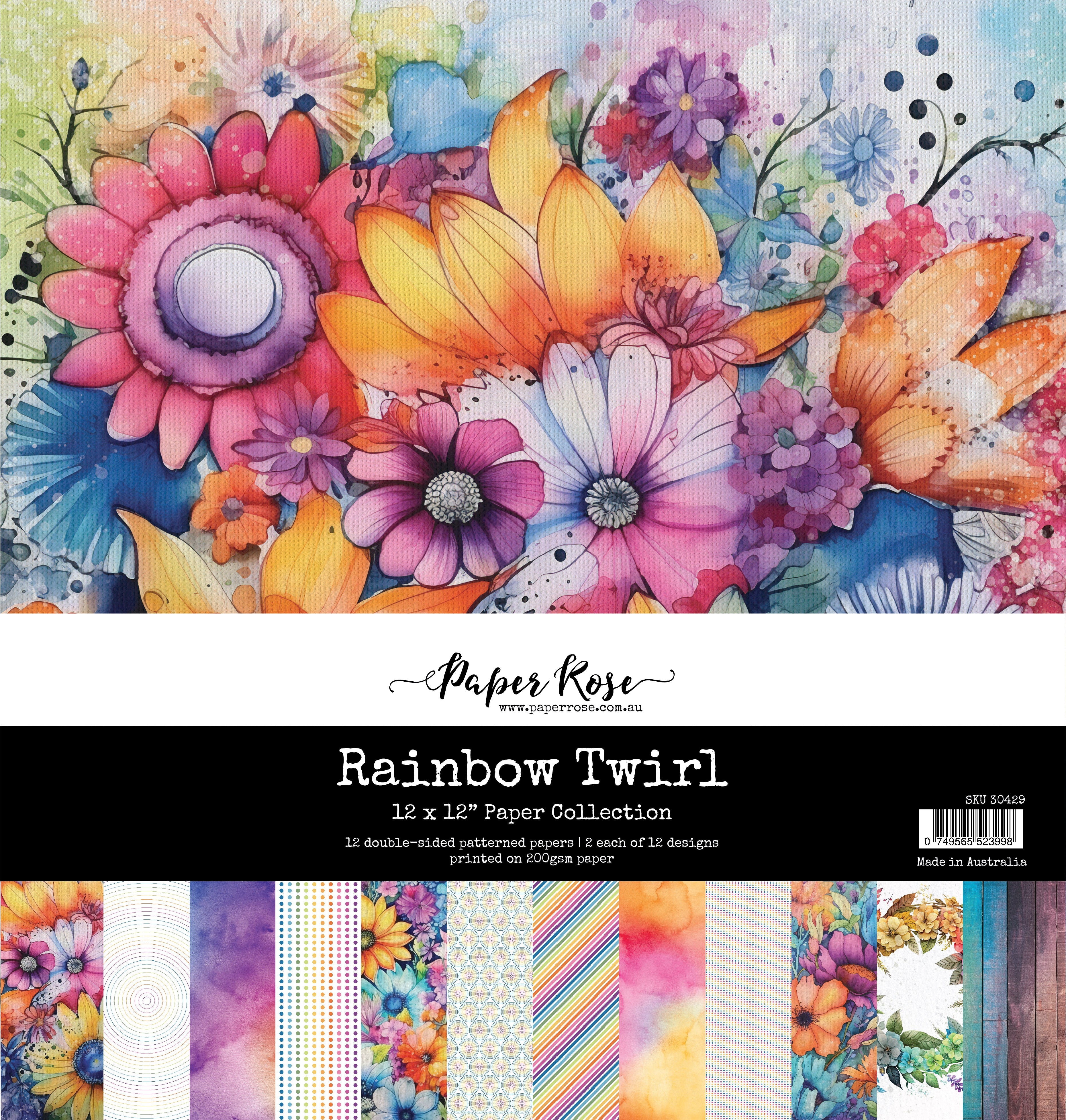 Rainbow Twirl 12x12 Paper Collection 30429