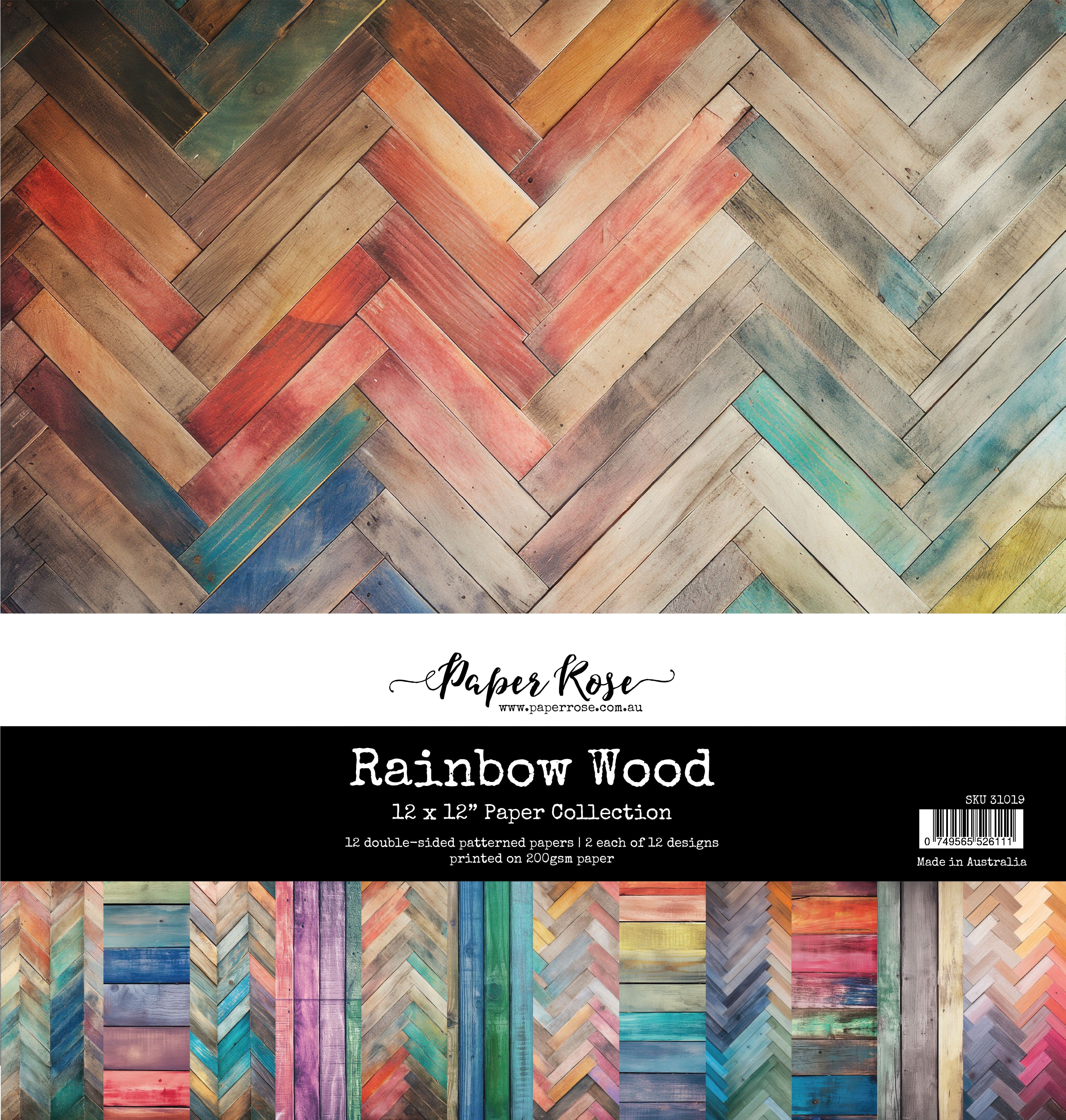 Extesy Paper Rainbow Wood 12x12 Paper Collection 31019