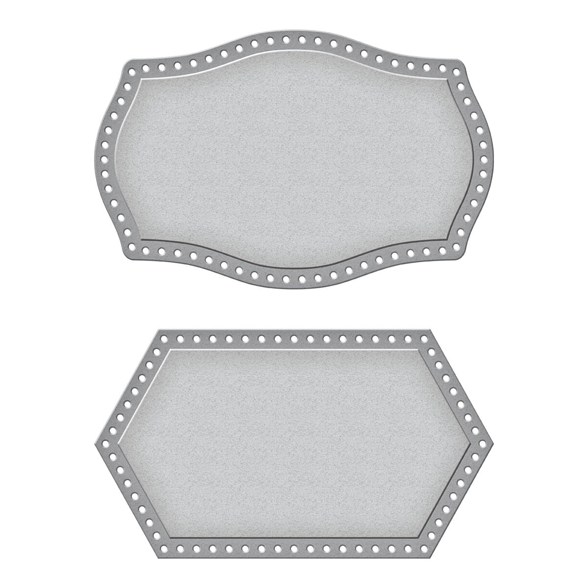 Pierced Mini Labels Etched Dies from the Bibi's Snowflakes Collection by Bibi Cameron